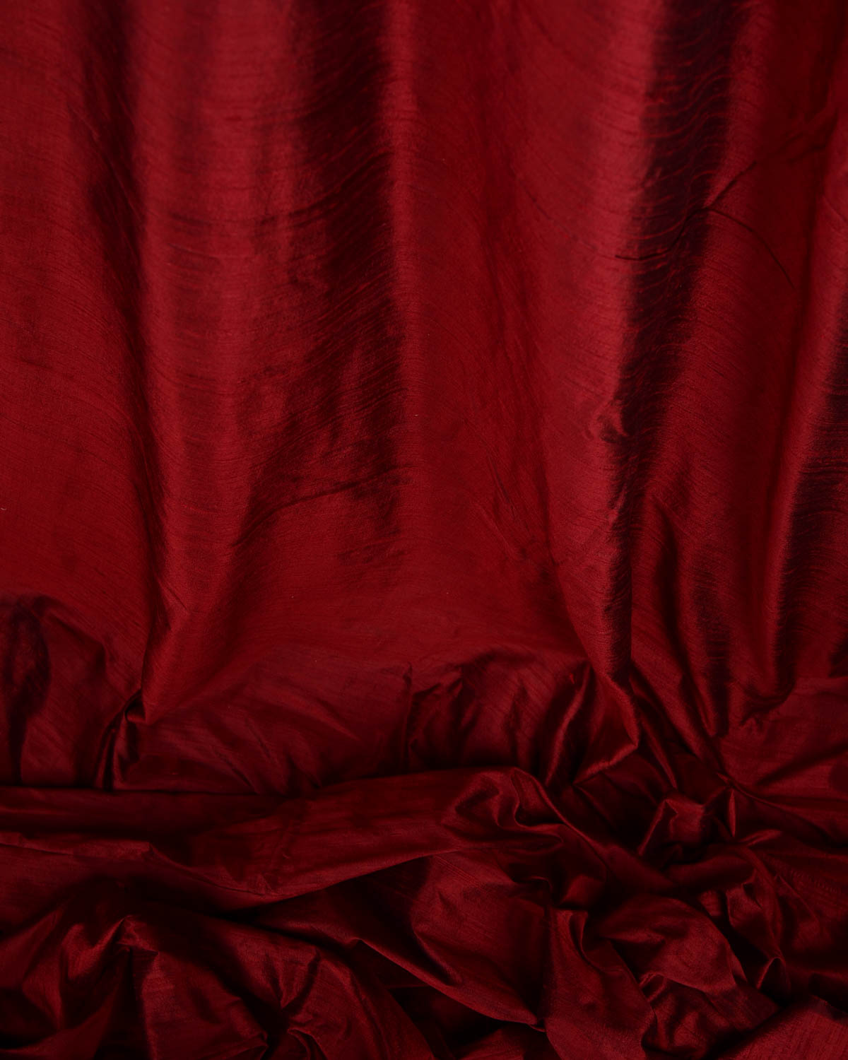 Maroon Textured Slub Handwoven Raw Silk Banarasi Fabric-HolyWeaves