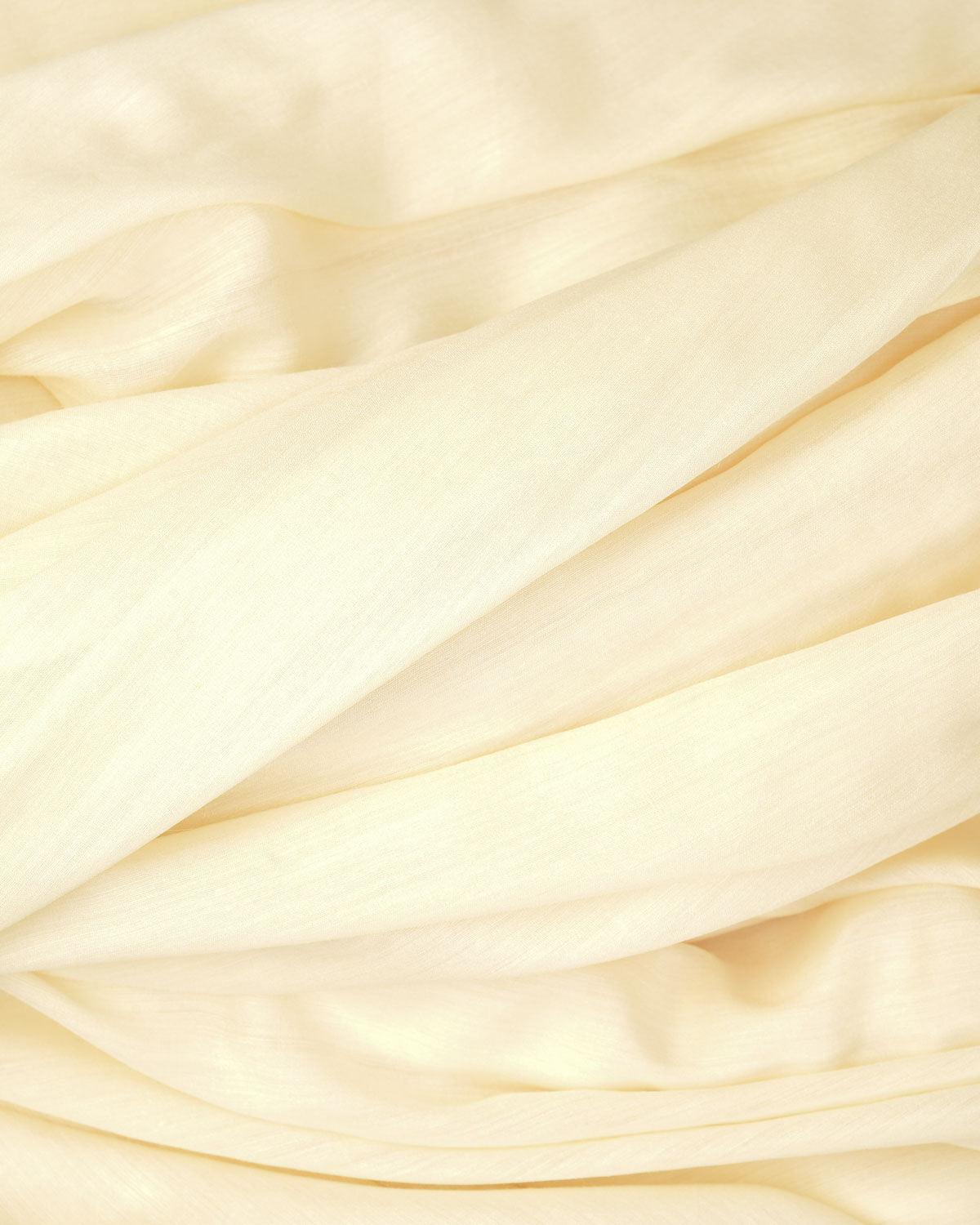 Cream Plain Woven Muga Silk Banarasi Fabric-HolyWeaves