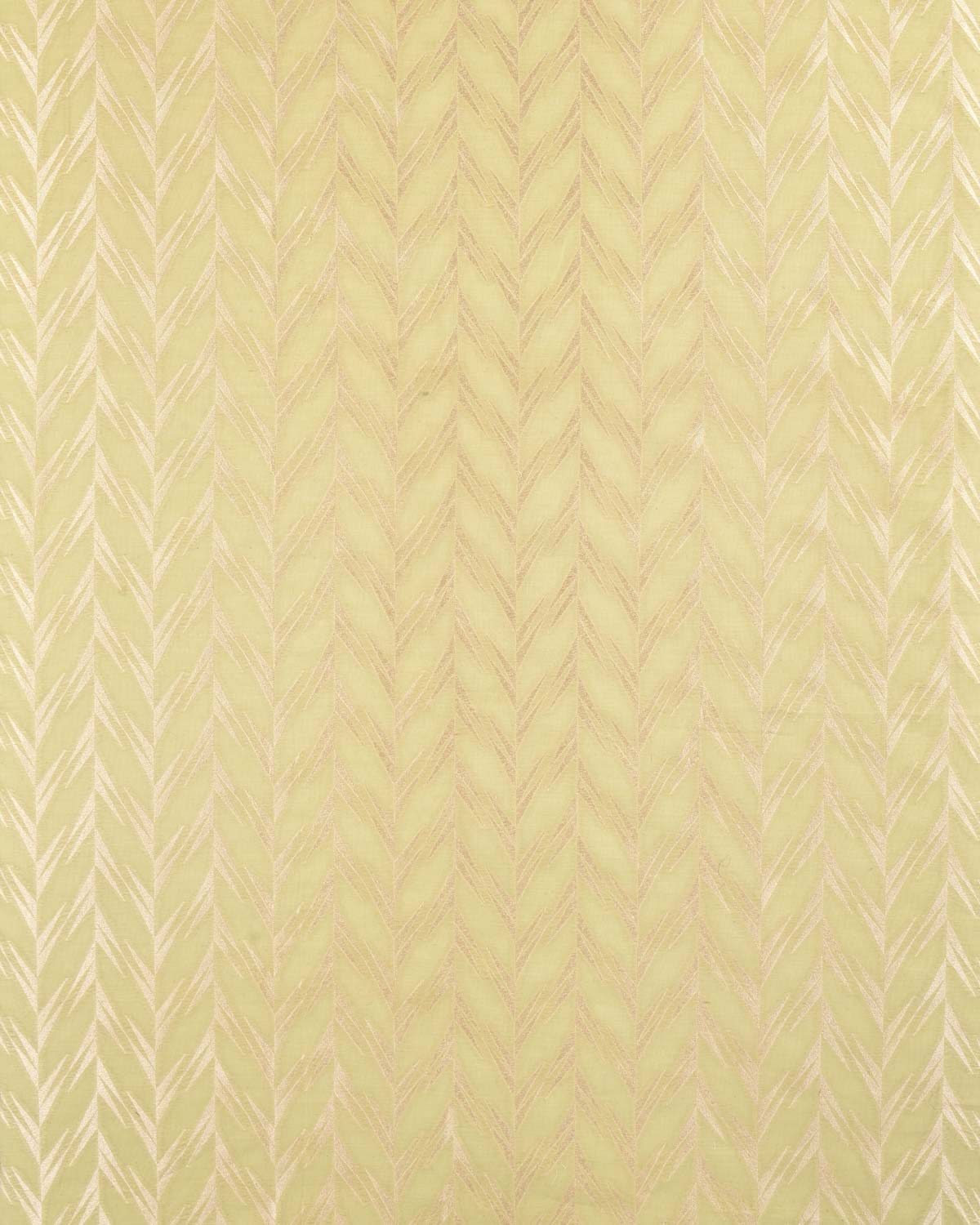 Powder Green Banarasi Silver Zari Cutwork Brocade Handwoven Cotton Silk Fabric-HolyWeaves