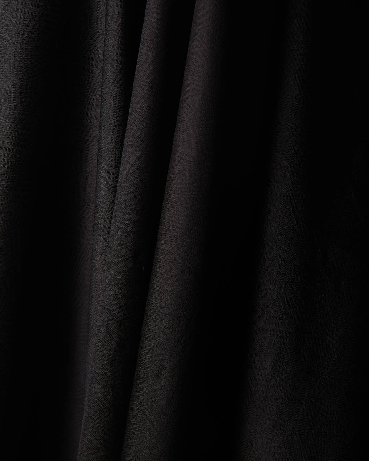 Black Illusion Honeycomb Resham Brocade Handwoven Katan Silk Banarasi Fabric-HolyWeaves