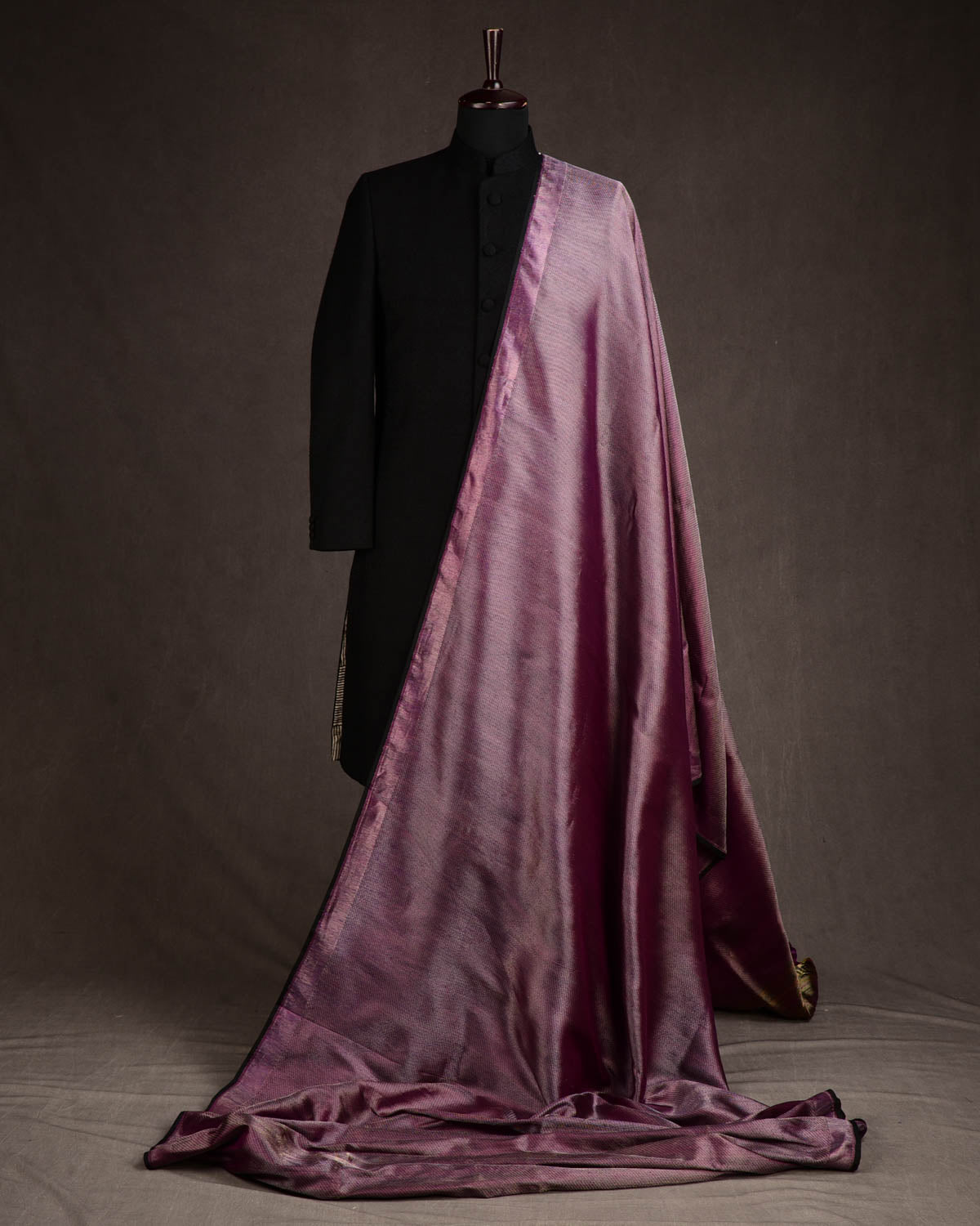 Metallic Multi-color Ektara Drill Brocade Handwoven Katan Silk Banarasi Fabric-HolyWeaves