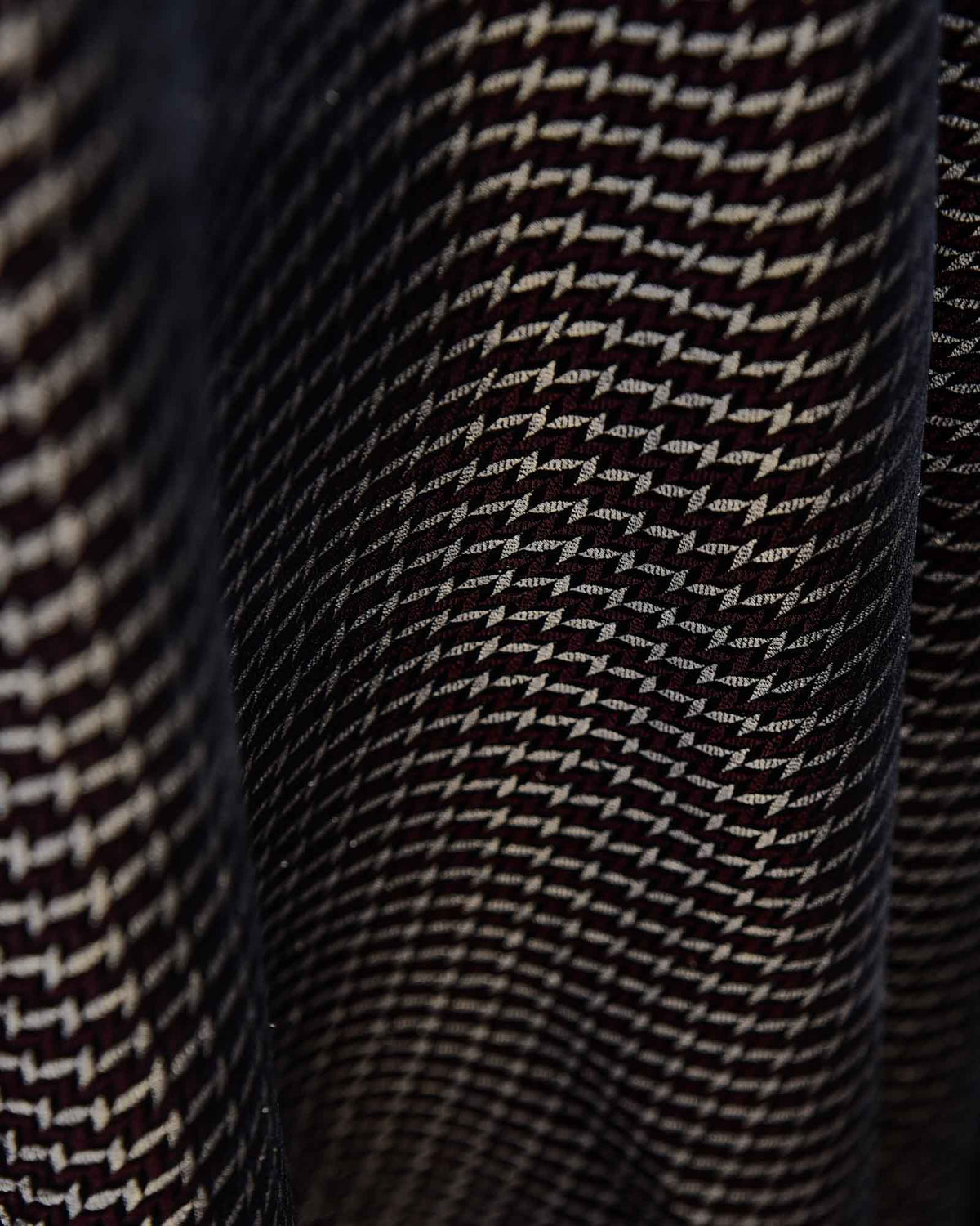 Black Gold Multi-Color Herring Bone Satin Tanchoi Brocade Handwoven Katan Silk Banarasi Fabric-HolyWeaves