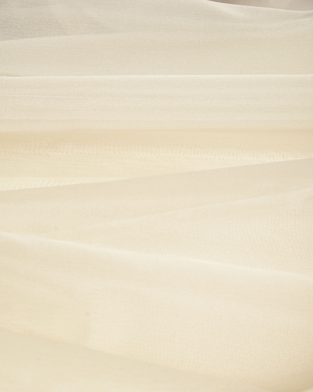 White Woven Kora Silk Banarasi Fabric-HolyWeaves