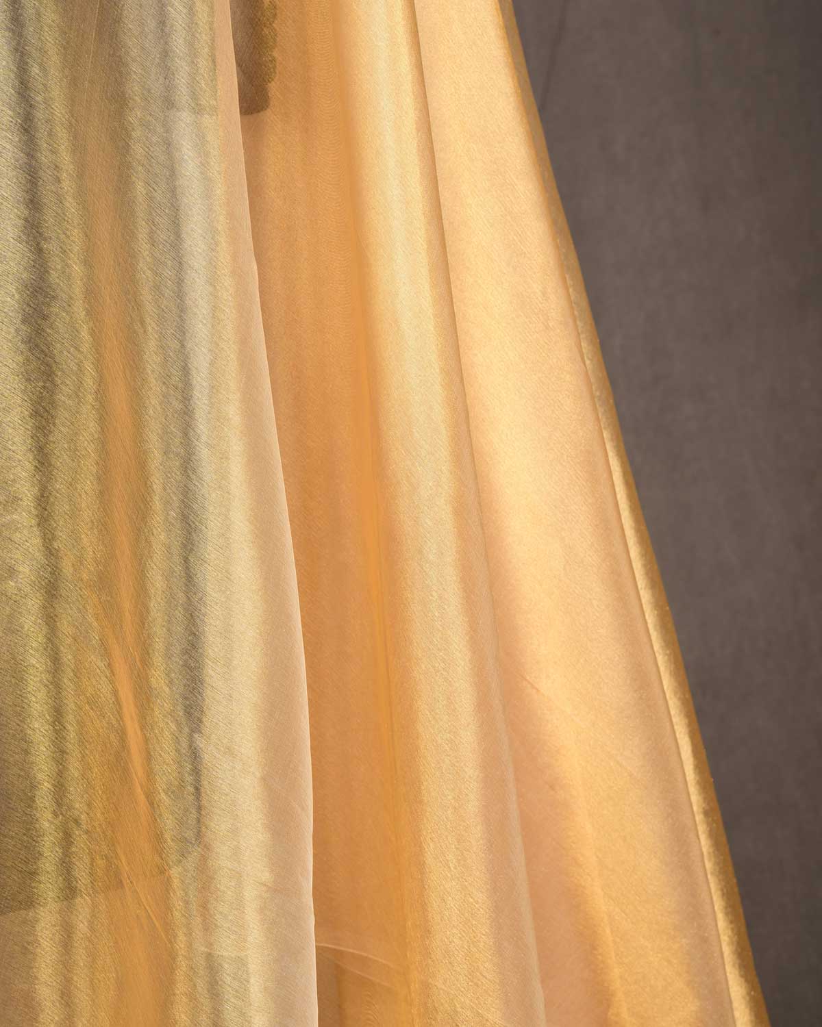 Metallic Gold Woven Kora Tissue Fabric-HolyWeaves