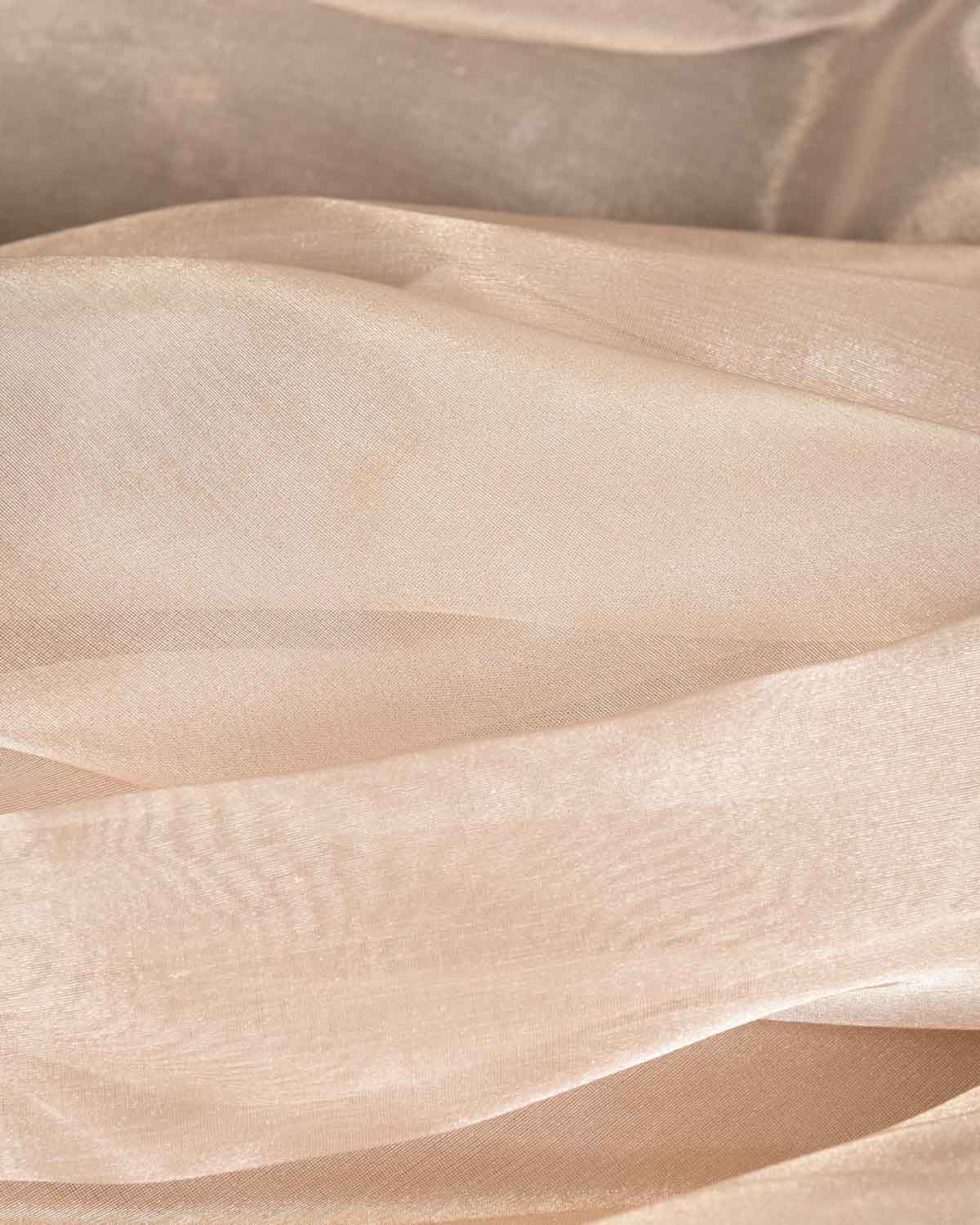 Metallic Silver Woven Kora Tissue Fabric-HolyWeaves