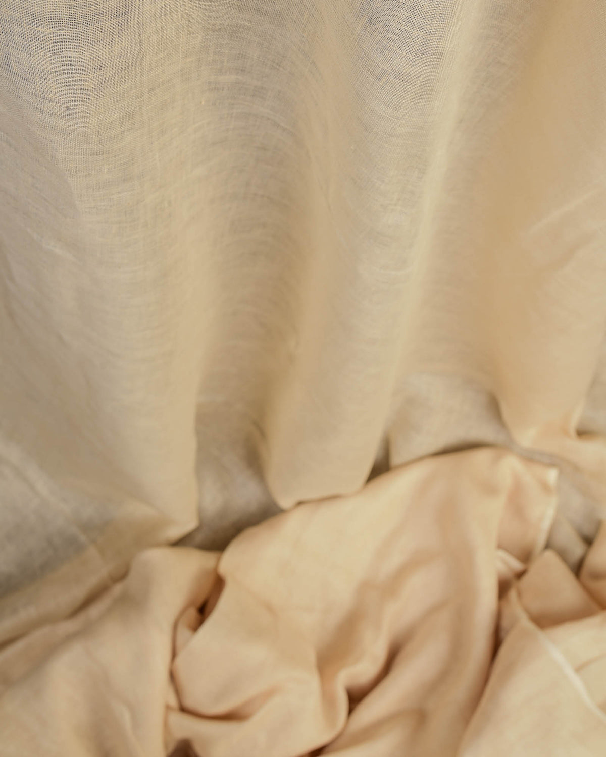 Beige Woven Linen Fabric-HolyWeaves