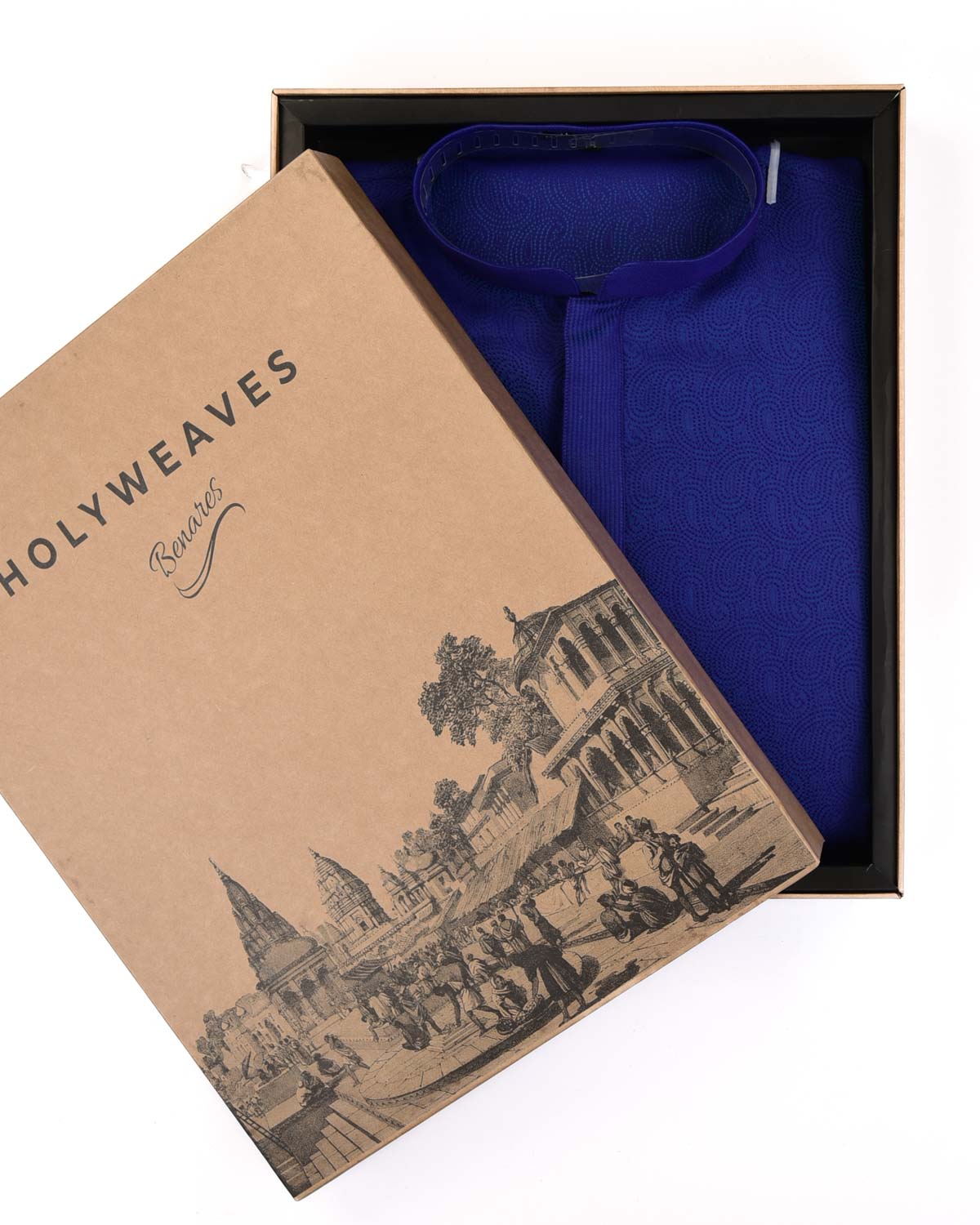 Shot Purple Dotted Paisley Tanchoi Woven Poly Cotton Silk Mens Kurta Pyjama-HolyWeaves