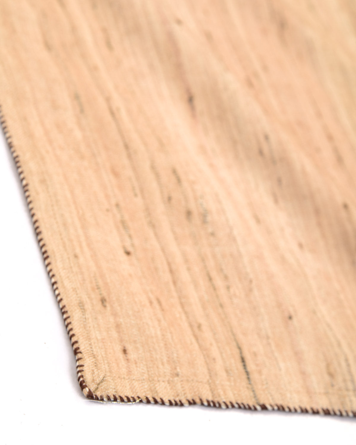 Textured Beige Variegated Texture Handwoven Tasar Silk Pocket Square for Men with Spiral Hand-Hemming-HolyWeaves