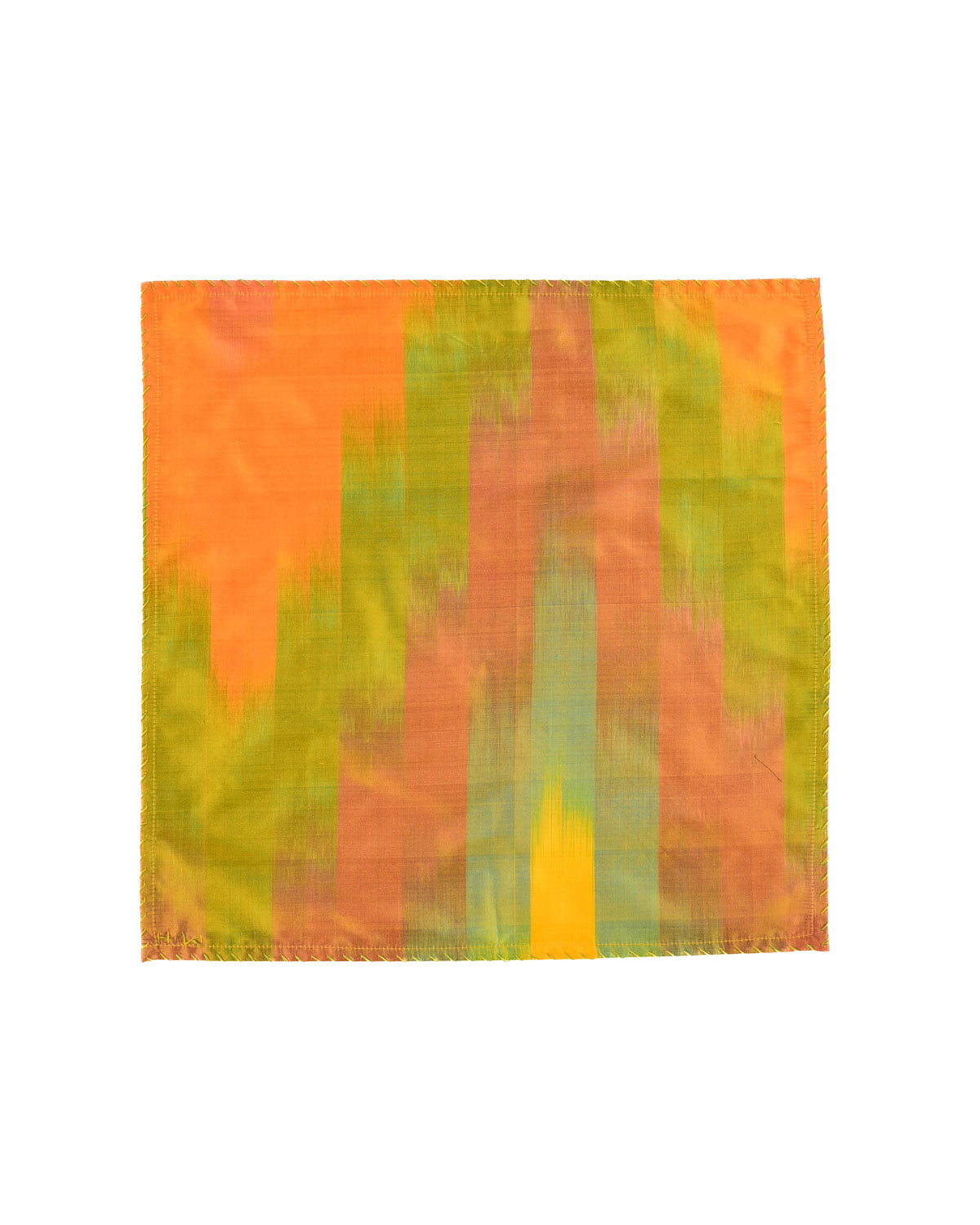 Vibgyor Yellow Banarasi Handwoven Silk Pocket Square-HolyWeaves