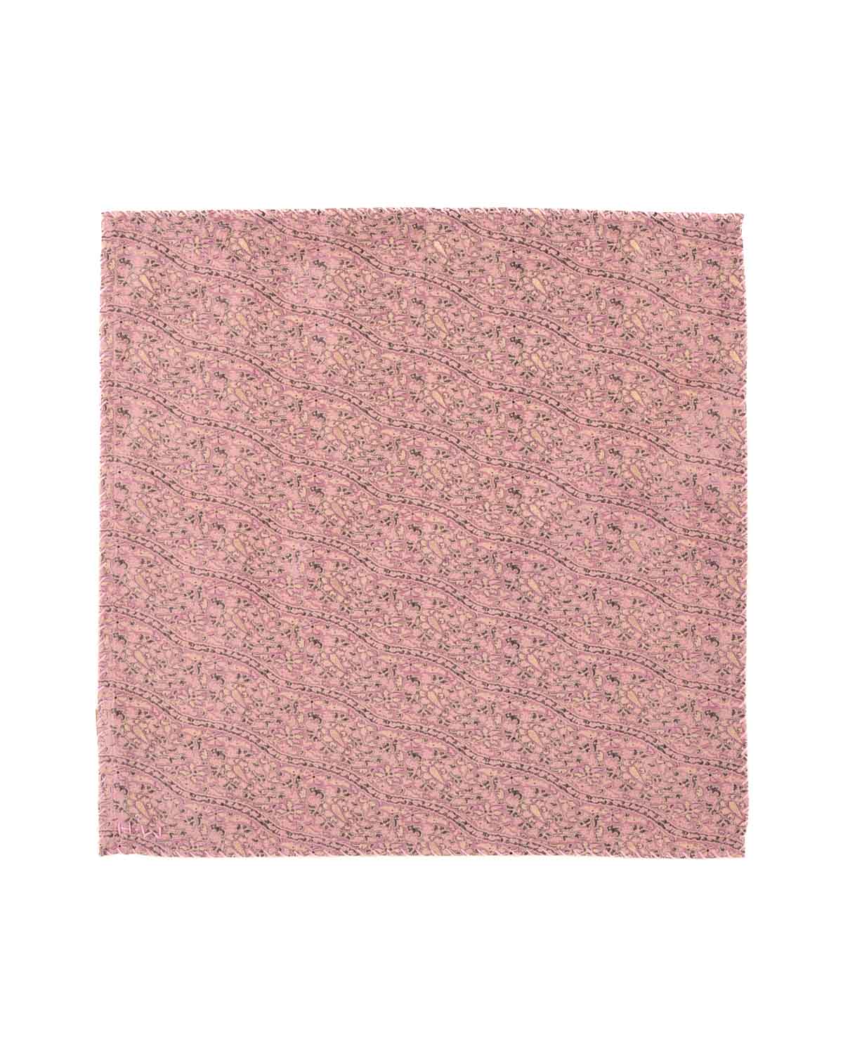 Mauve Banarasi Diagonal Paisleys Tanchoi Brocade Handwoven Silk Pocket Square-HolyWeaves