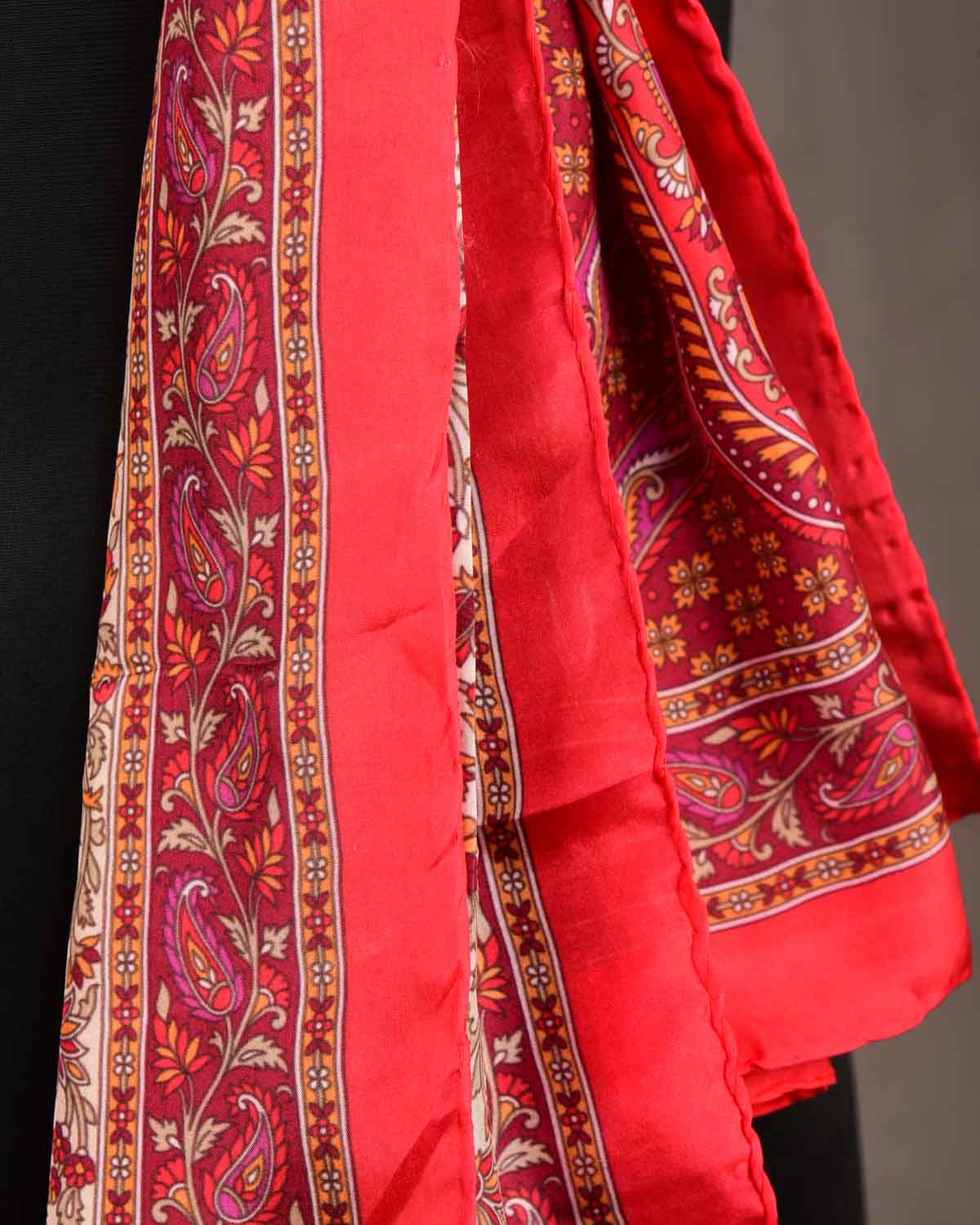 Multi-color Printed Silk Unisex Scarf 72"x21"-HolyWeaves