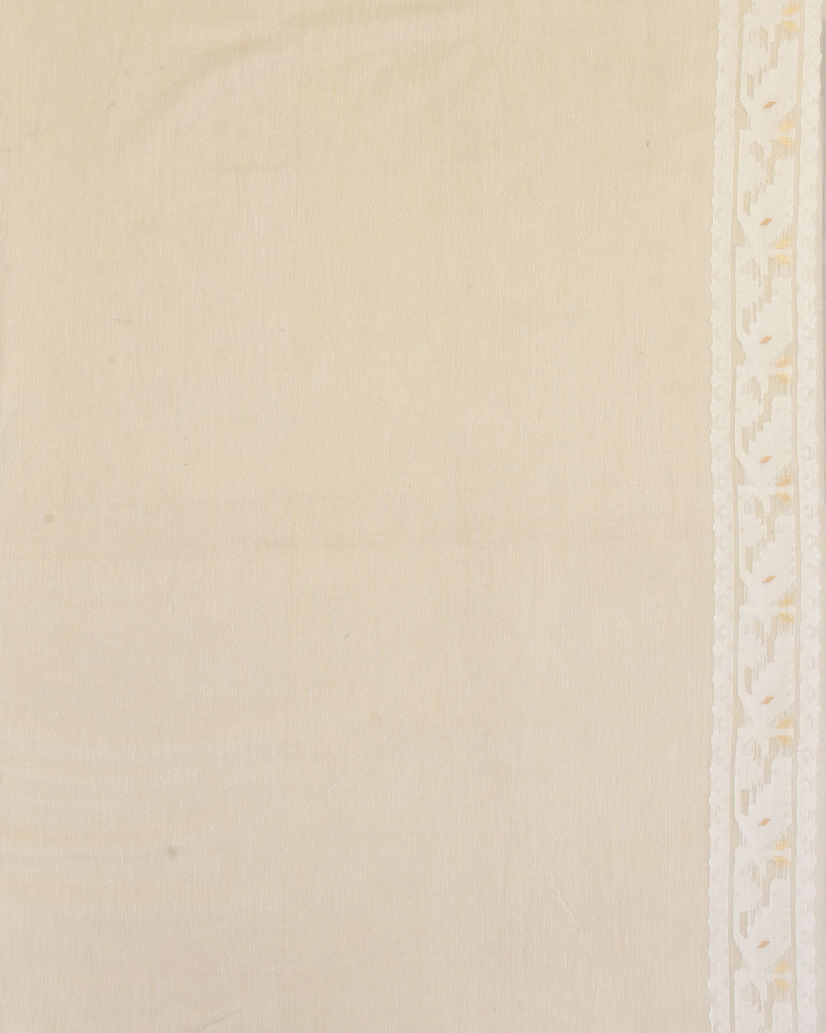 White Alfi Banarasi Dhakai Buti Cutwork Brocade Woven Cotton Silk Saree-HolyWeaves