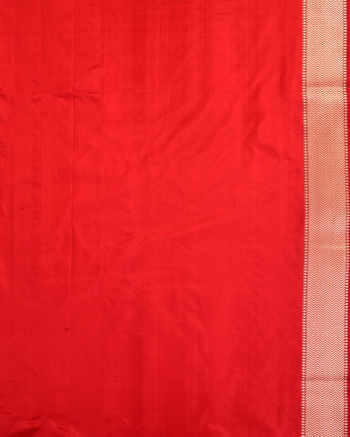 Red Banarasi Elephant Deer Peacock & Maharaja Shikargah Brocade Handwoven Katan Silk Saree-HolyWeaves