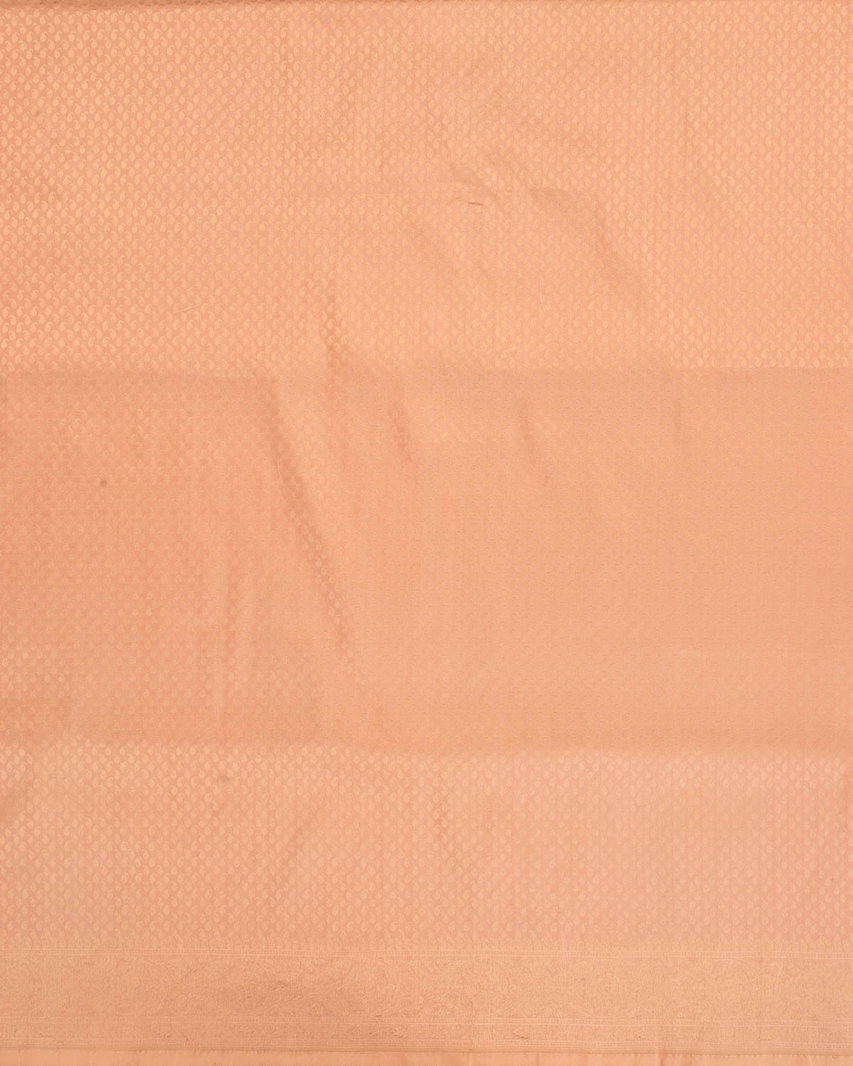 Peach Banarasi Gold Zari Ghani Paisley Buti Brocade Handwoven Katan Silk Saree-HolyWeaves