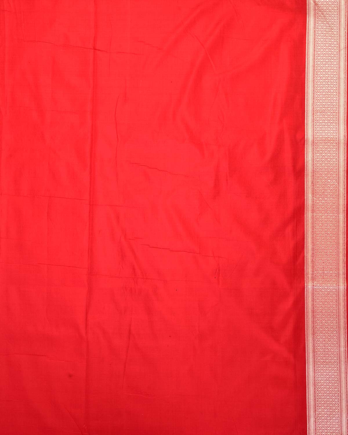 Bridal Red Banarasi Gold Zari Paisley Jaal Cutwork Brocade Handwoven Katan Silk Saree-HolyWeaves