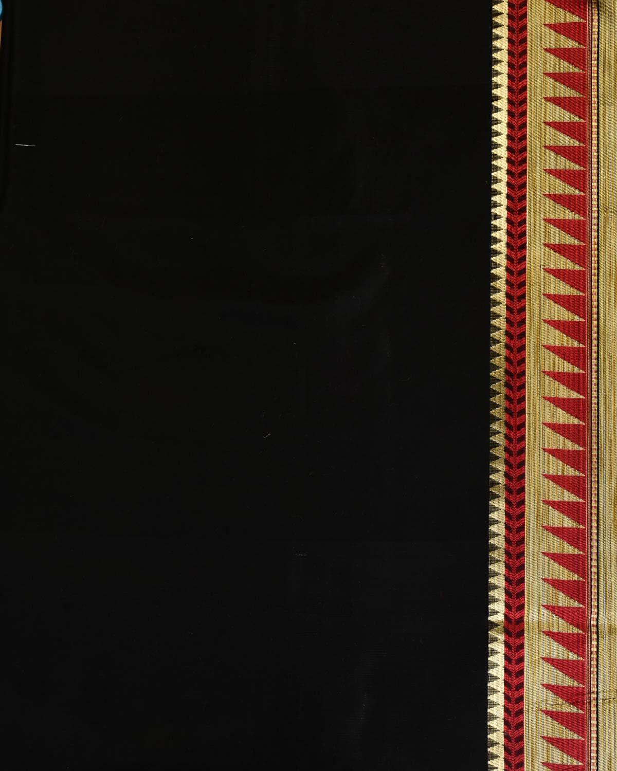 Black Banarasi Geometric Buta Cutwork Brocade Woven Art Cotton Silk Saree-HolyWeaves