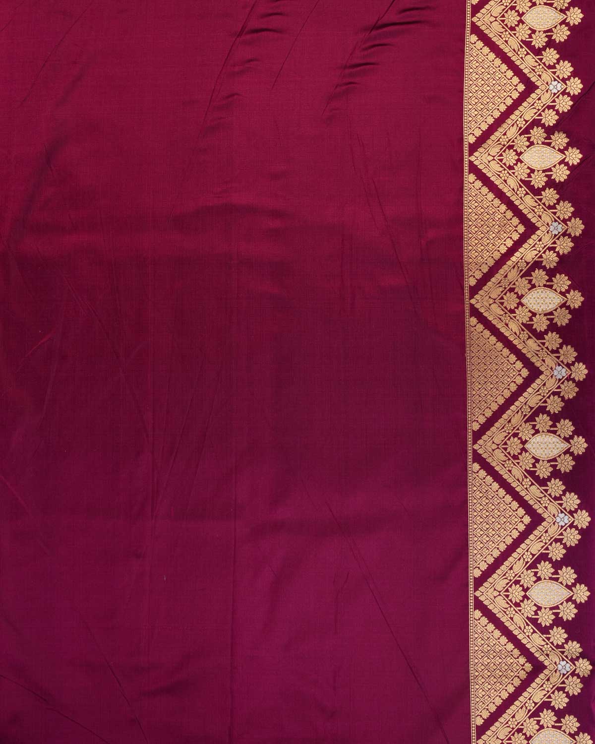 Purple Banarasi Gold Zari & Resham Meena Jaal Cutwork Brocade Handwoven Katan Silk Saree-HolyWeaves