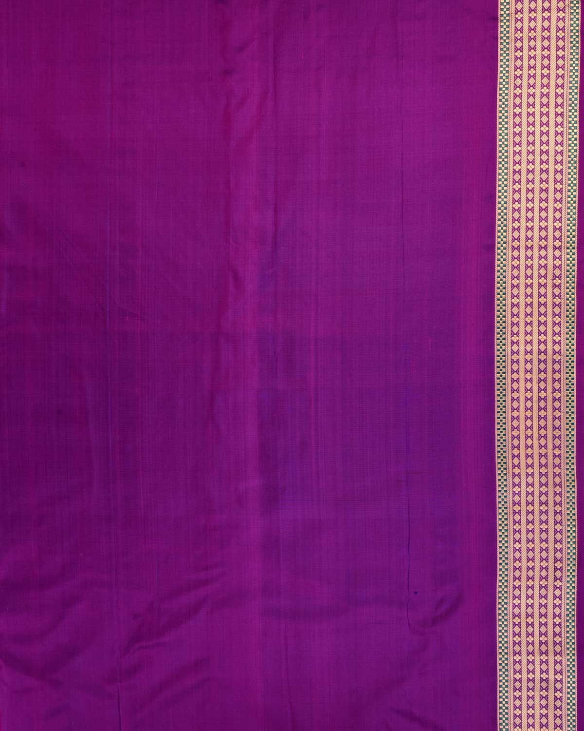 Rani Pink Banarasi Gold Antique & Silver Zari Jangla Cutwork Brocade Handwoven Katan Silk Saree-HolyWeaves