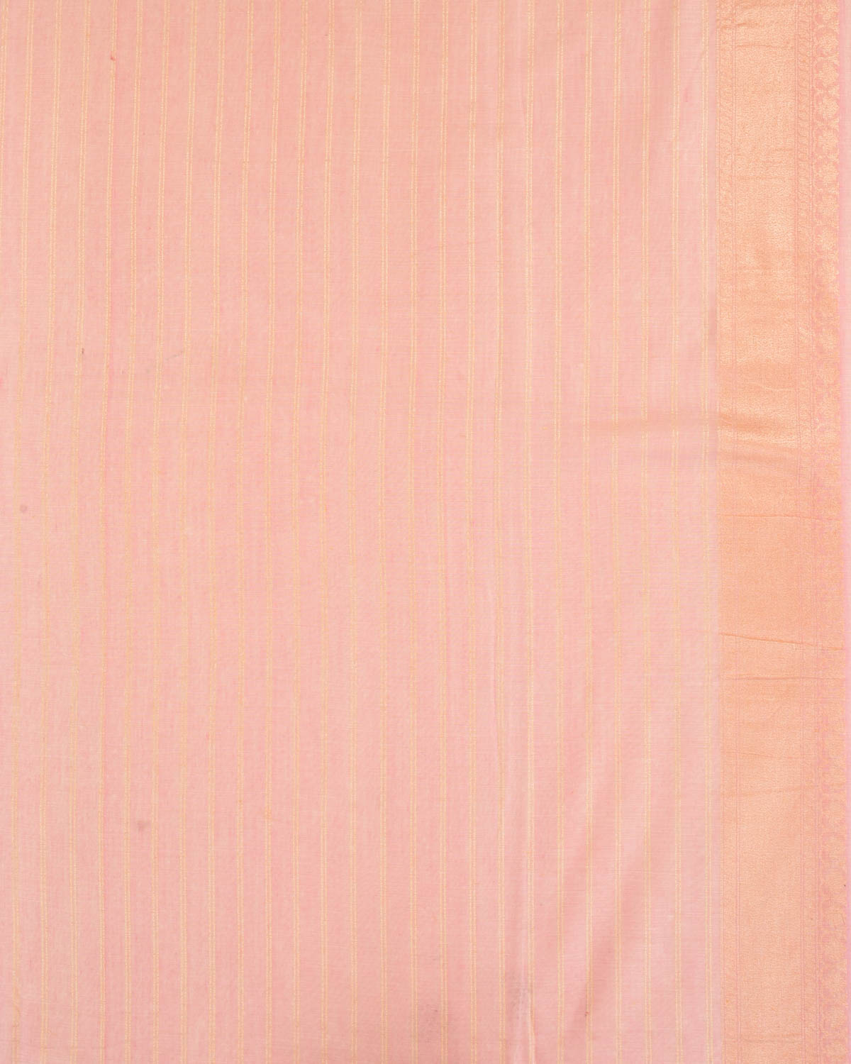 Pink Banarasi Gold & Silver Zari Buti Cutwork Brocade Handwoven Handloom Cotton Saree-HolyWeaves