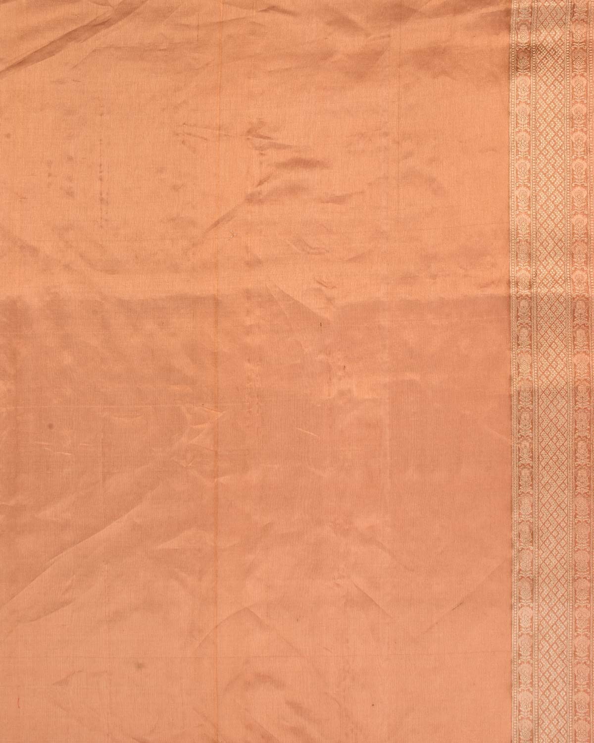 Metallic Orange Banarasi Gold Zari Floral Jaal Cutwork Brocade Handwoven Kora Tissue Saree-HolyWeaves
