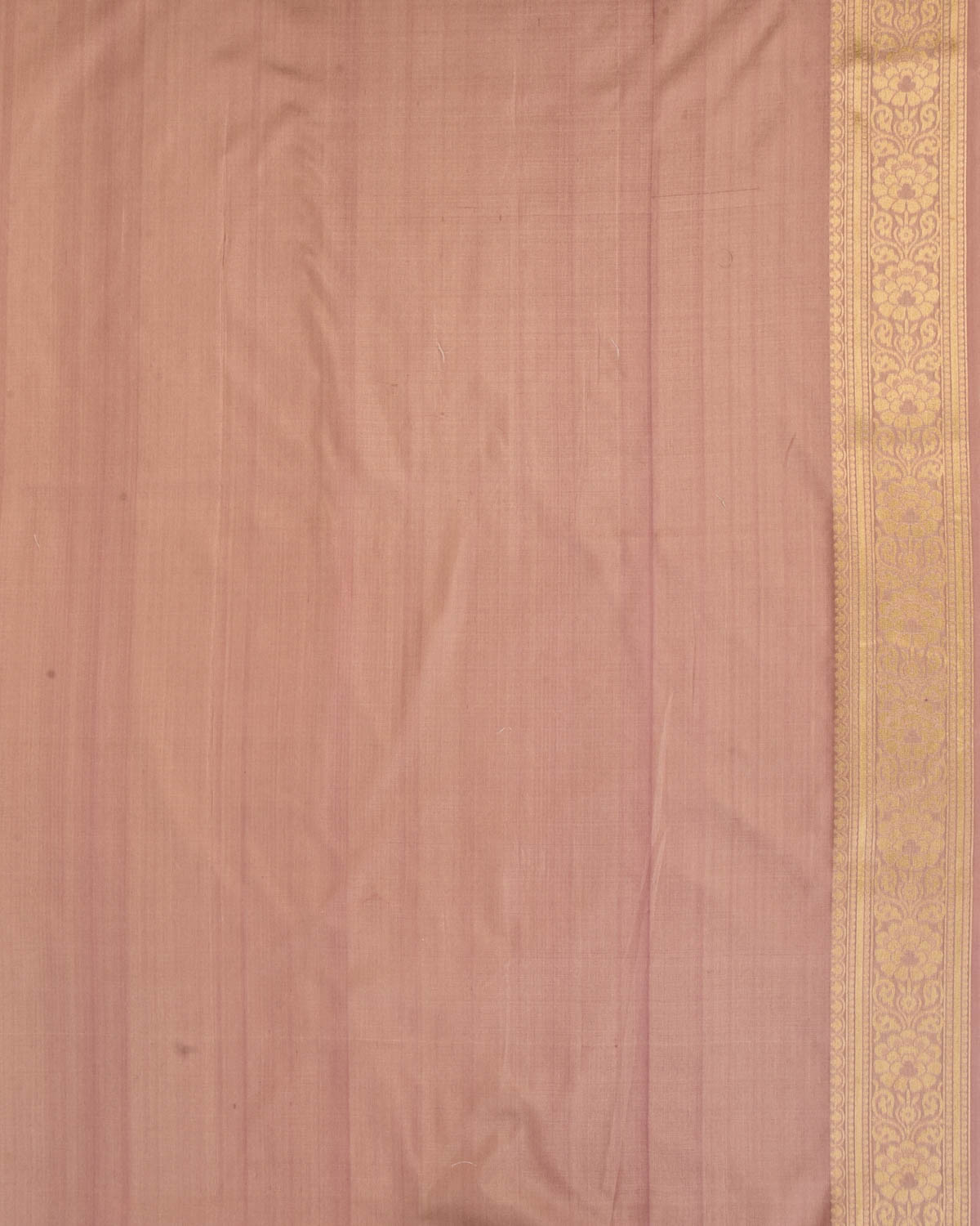 Tuscany Peach Banarasi Gold & Silver Zari Alfi Floral Jaal Cutwork Brocade Handwoven Katan Silk Saree-HolyWeaves
