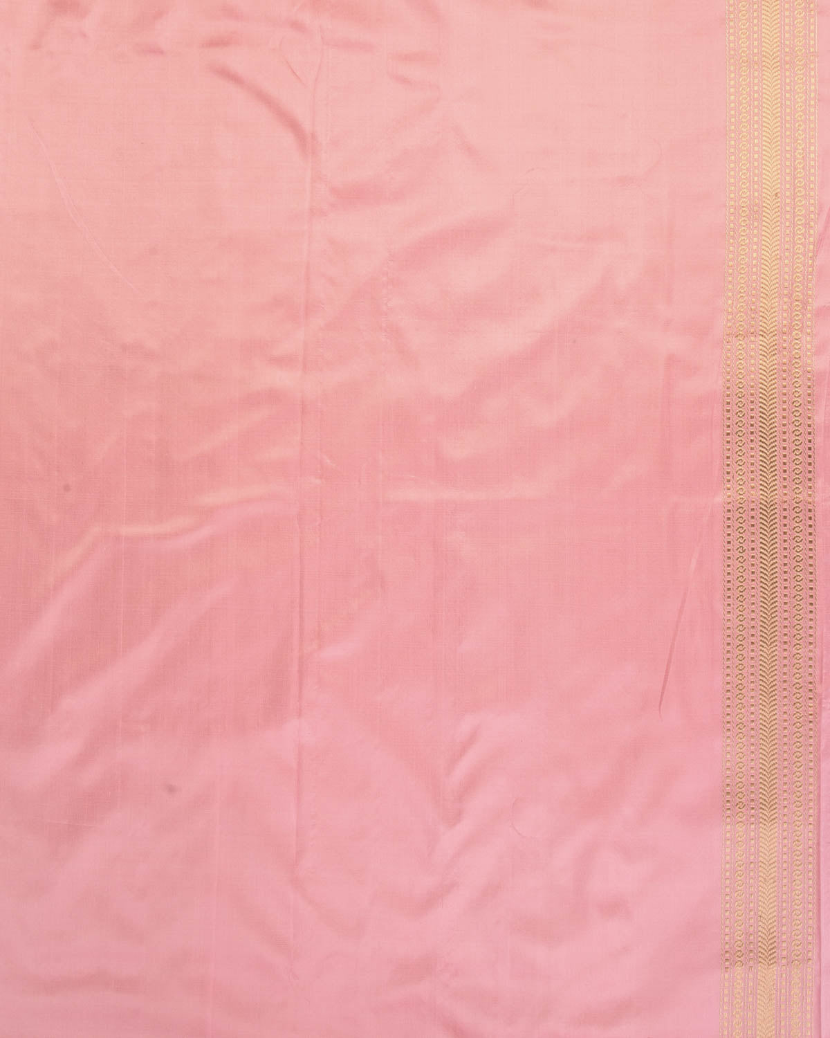 Pink Banarasi Gold Zari Kadhuan Brocade Handwoven Katan Silk Saree-HolyWeaves