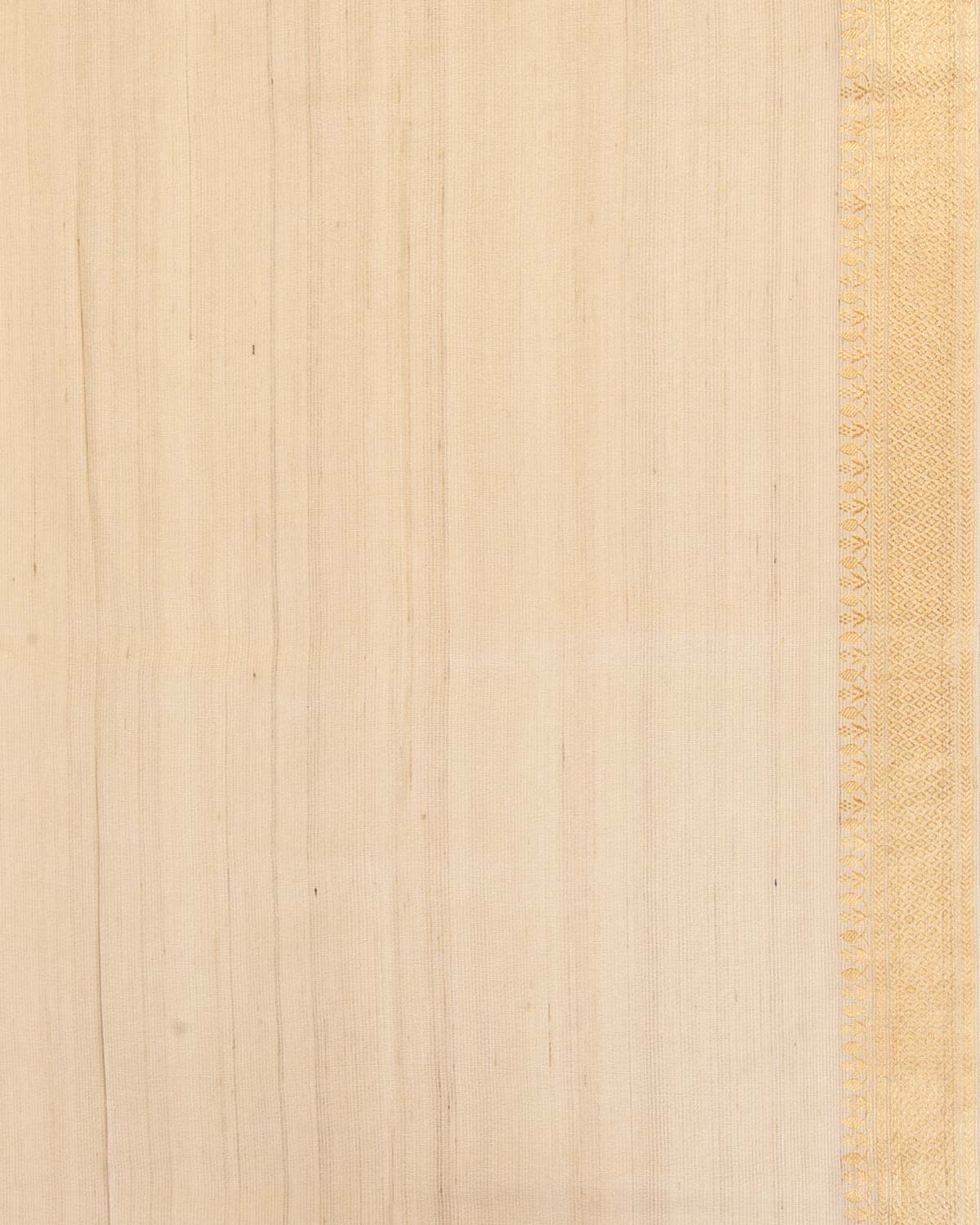 Beige Banarasi Gold & Silver Zari Jangla Buti Kadhuan Brocade Handwoven Tasar Georgette Saree-HolyWeaves