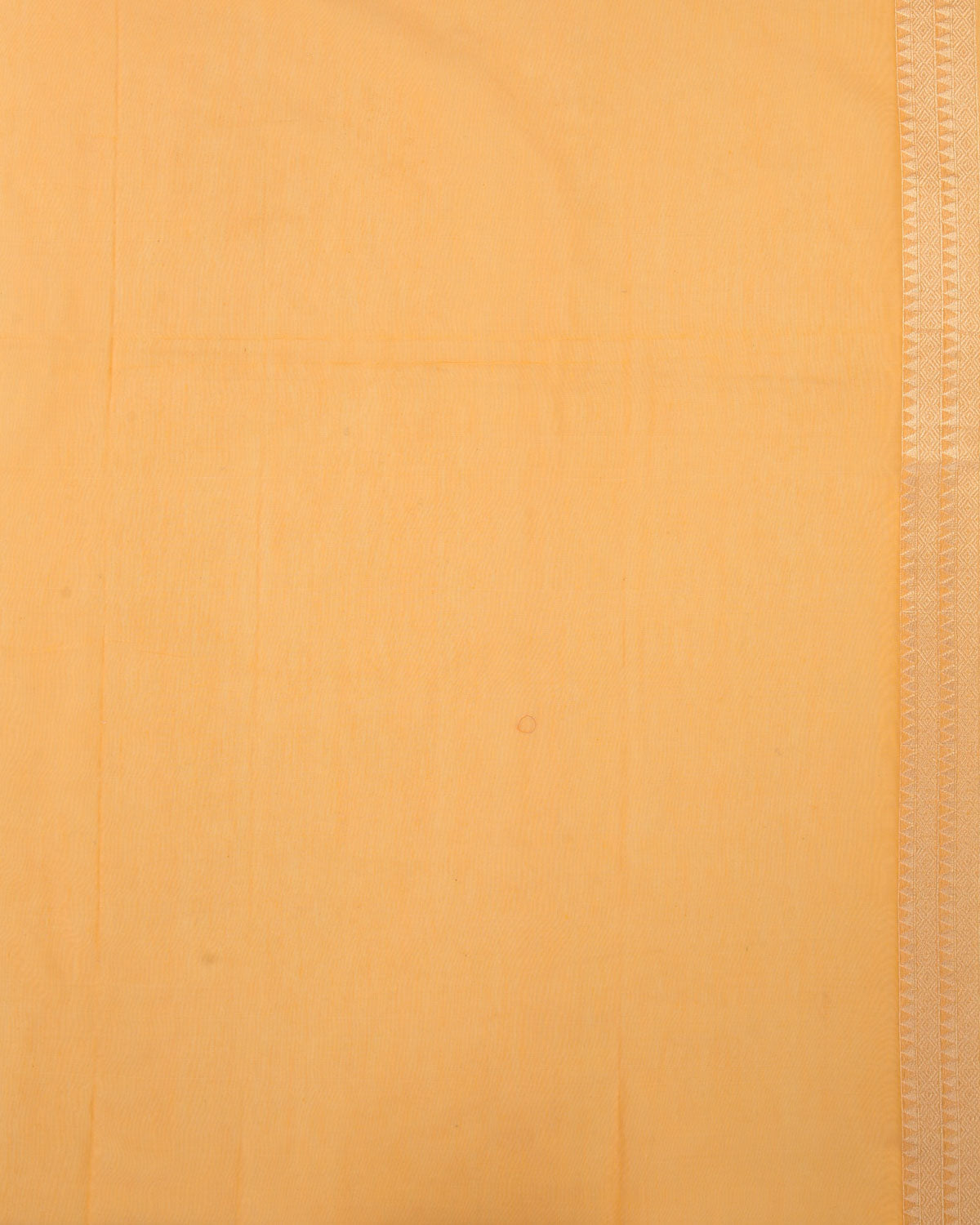 Yellow Orange Banarasi Light Gold Zari Ornament Stripes Cutwork Brocade Woven Art Cotton Silk Saree-HolyWeaves