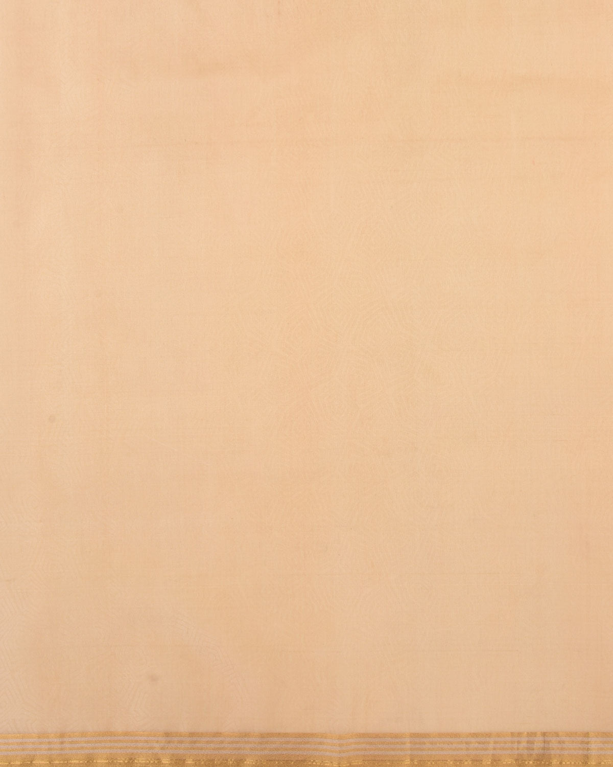 Peach Watermark Illusion Tanchoi Banarasi Kora Silk Saree with Zari Border Pallu-HolyWeaves