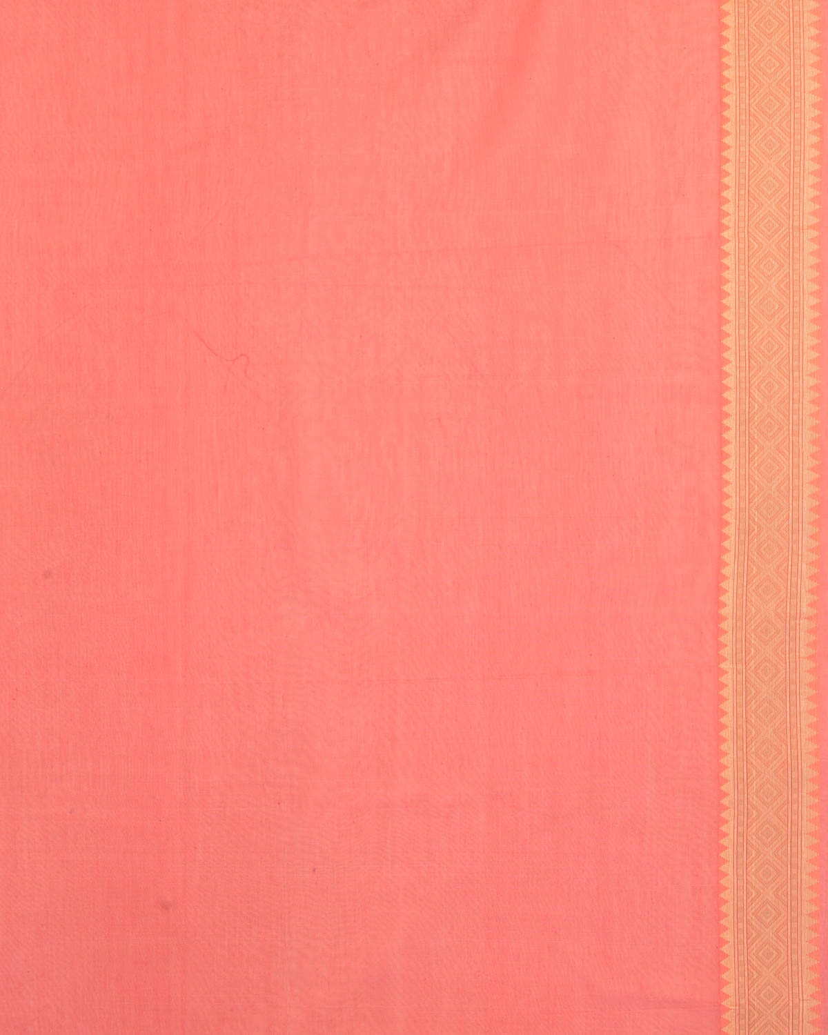 Peach Chequered Resham Cutwork Brocade Woven Art Cotton Silk Banarasi Saree-HolyWeaves