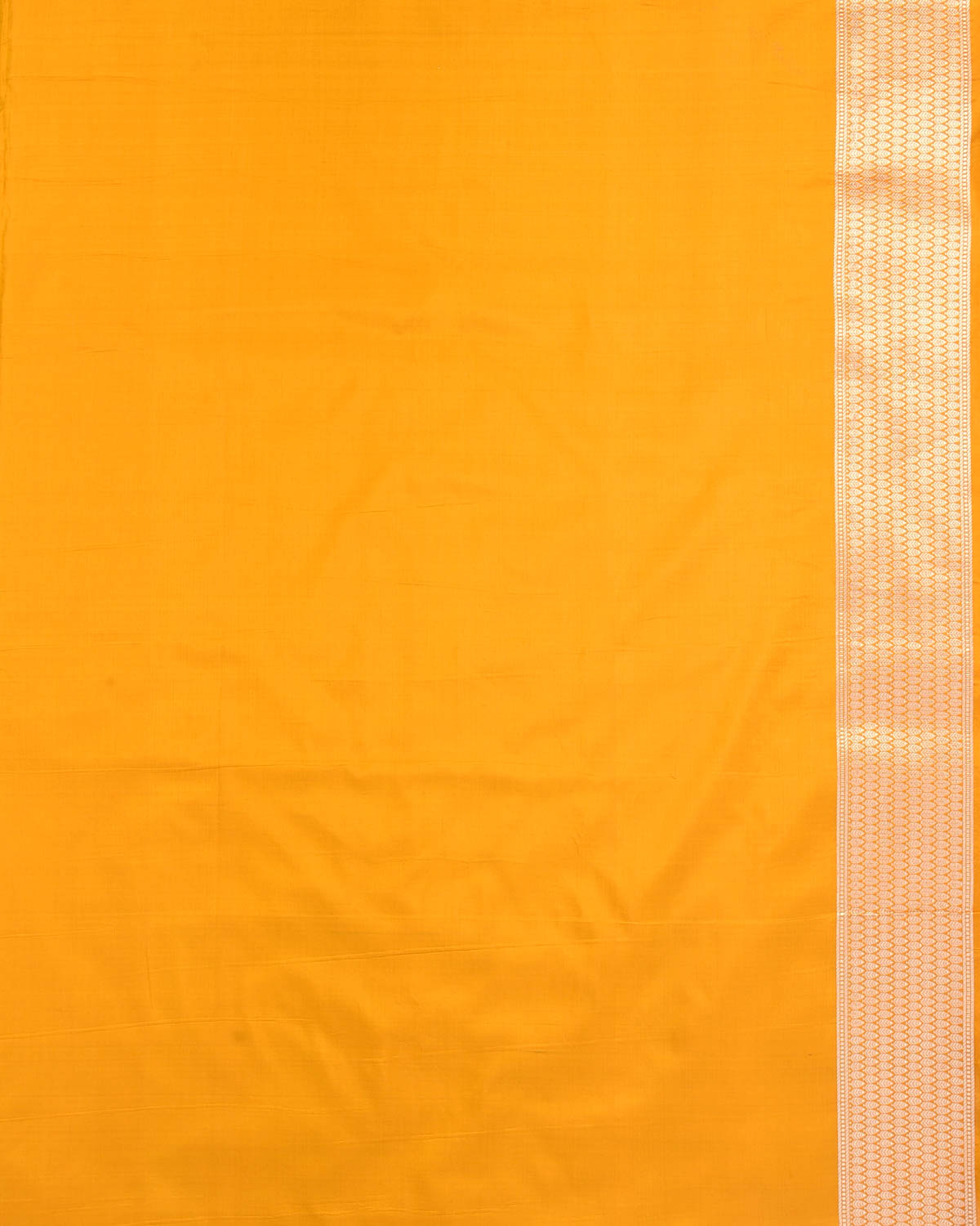 Mustard Yellow Banarasi Gold Zari & Meenekari Jangla Cutwork Brocade Handwoven Katan Silk Saree-HolyWeaves