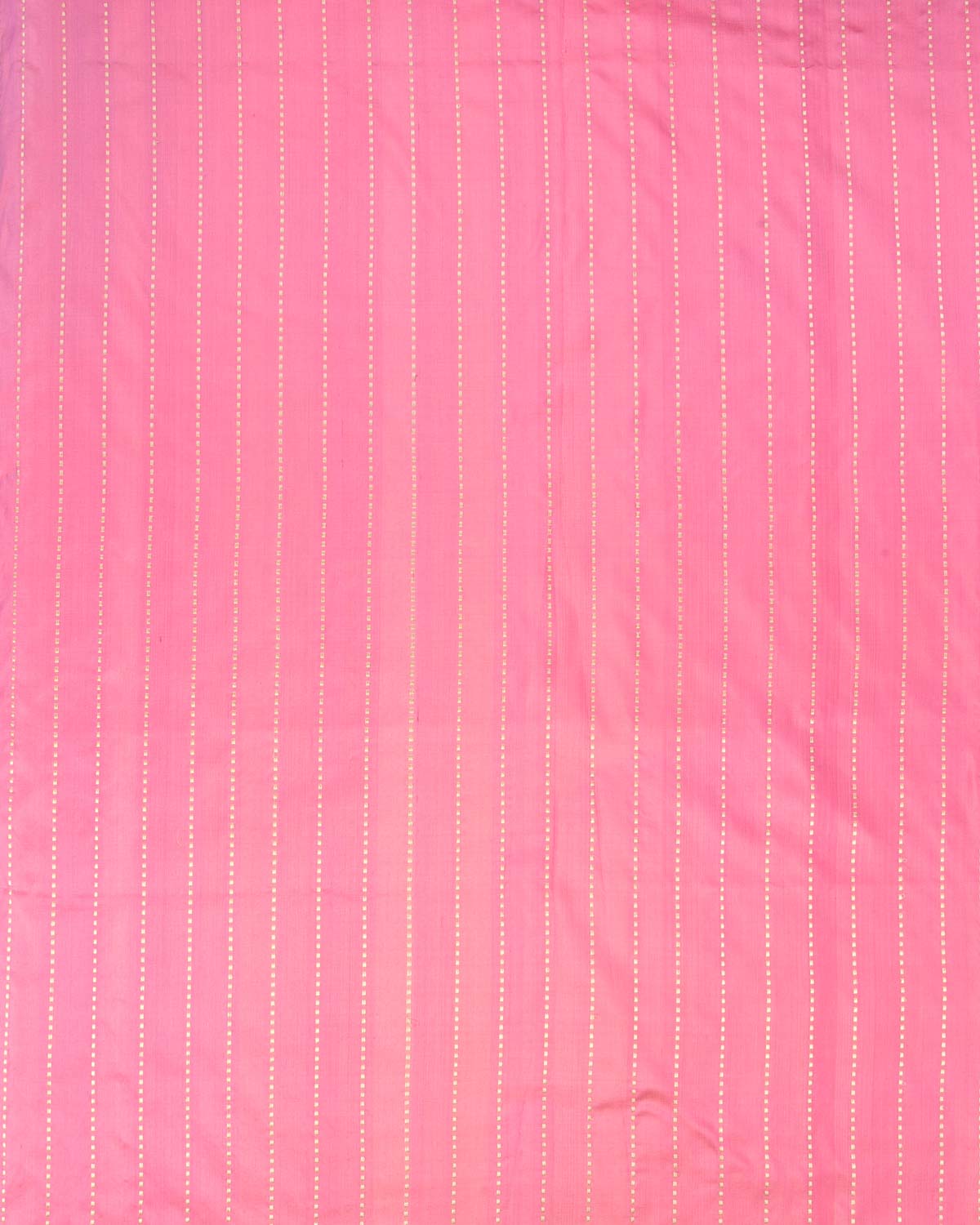 Thulian Pink Banarasi Gold Zari Stripes And Meenekari Gulab Kadhuan Brocade Handwoven Katan Silk Saree-HolyWeaves