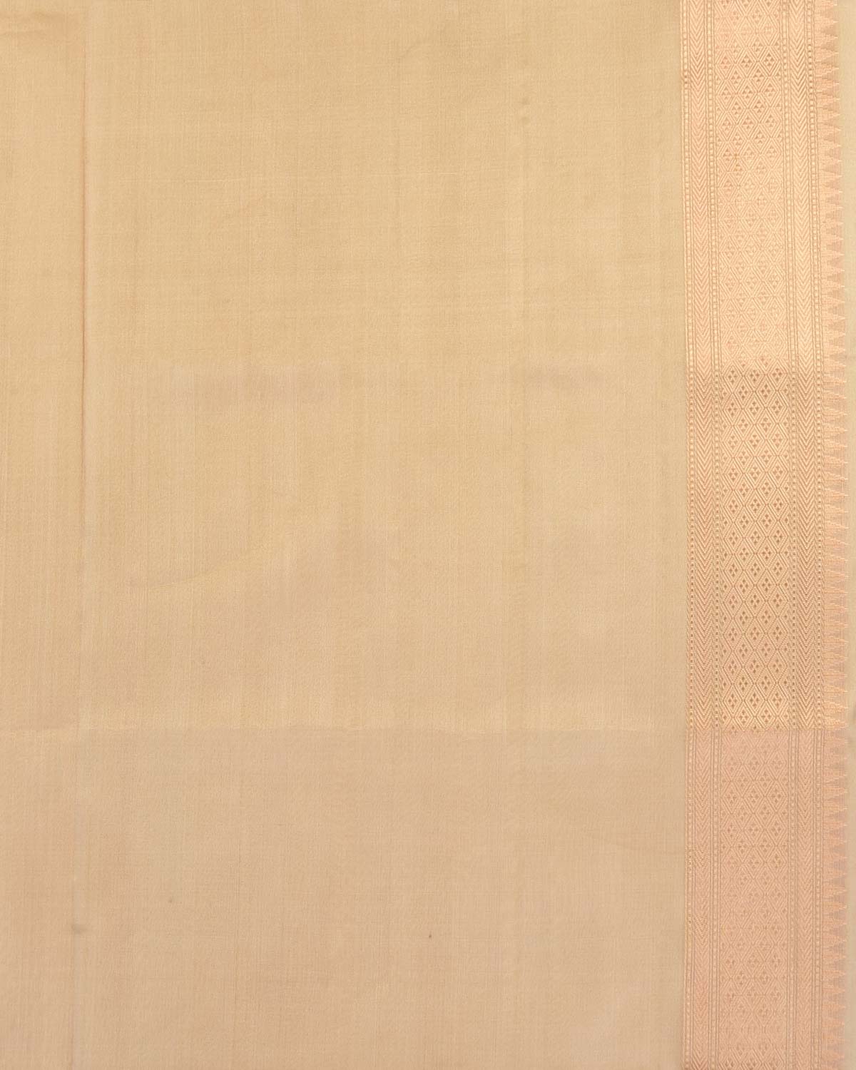 Metallic Gold Gold Zari Ornament Chevron Kadhuan Brocade Handwoven Kora Tissue Banarasi Saree-HolyWeaves