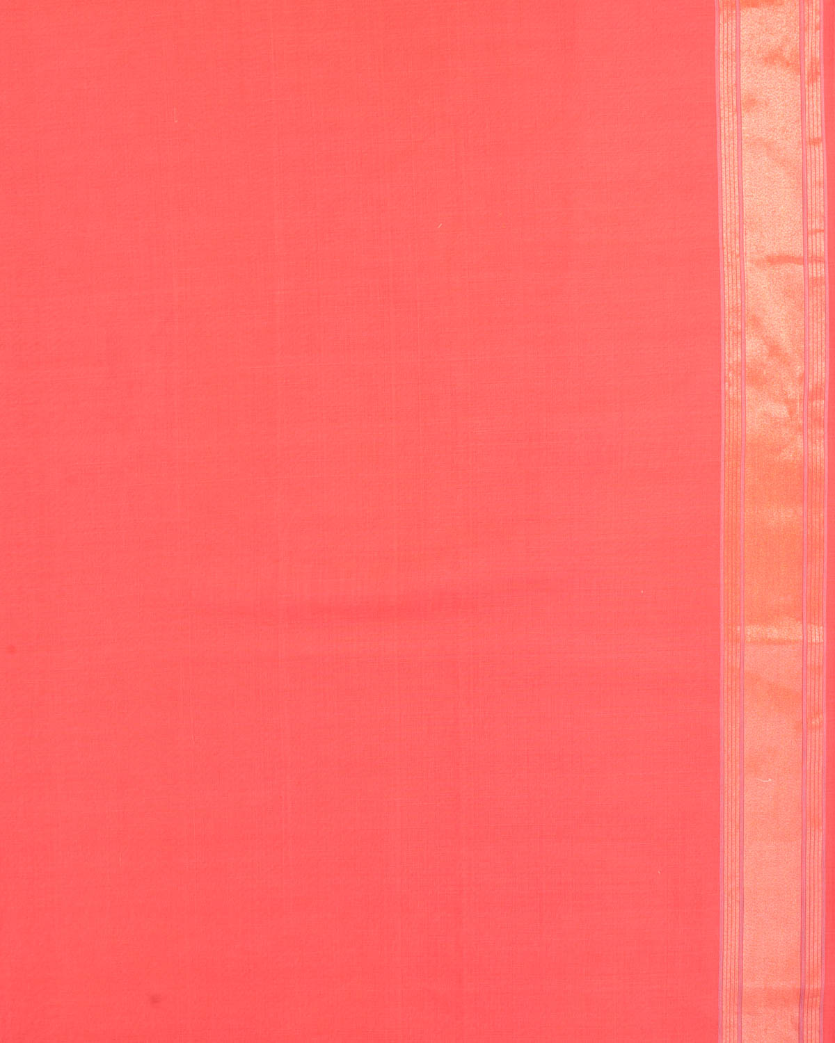 Orange Kesharambari Gold & Silver Zari Buti Kadhuan Brocade Handwoven Cotton Banarasi Saree with Koniya Buta-HolyWeaves