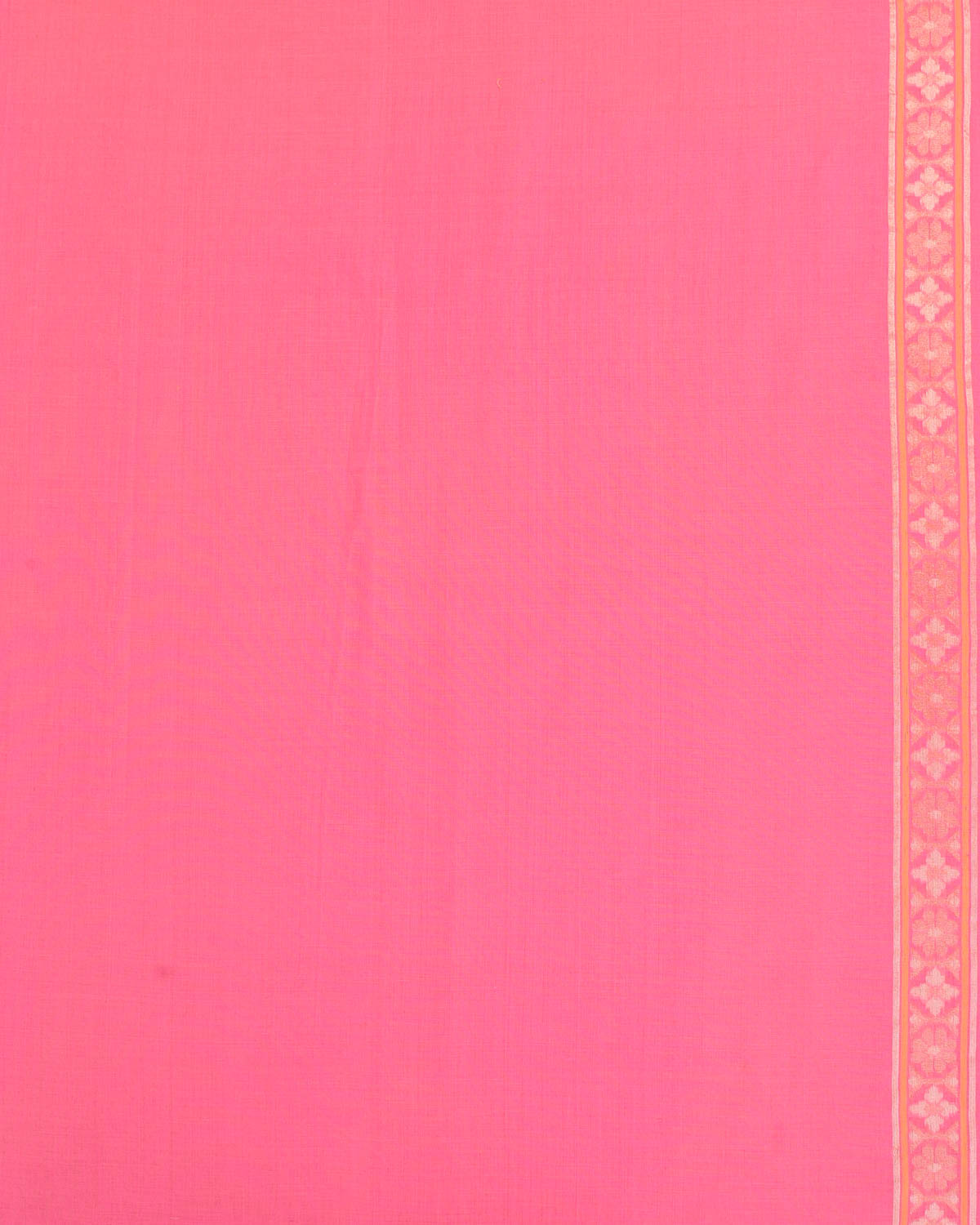 Light Coral Pink Padmambari Gold & Silver Zari Jaal Cutwork Brocade Handwoven Cotton Banarasi Saree with Koniya Buta-HolyWeaves