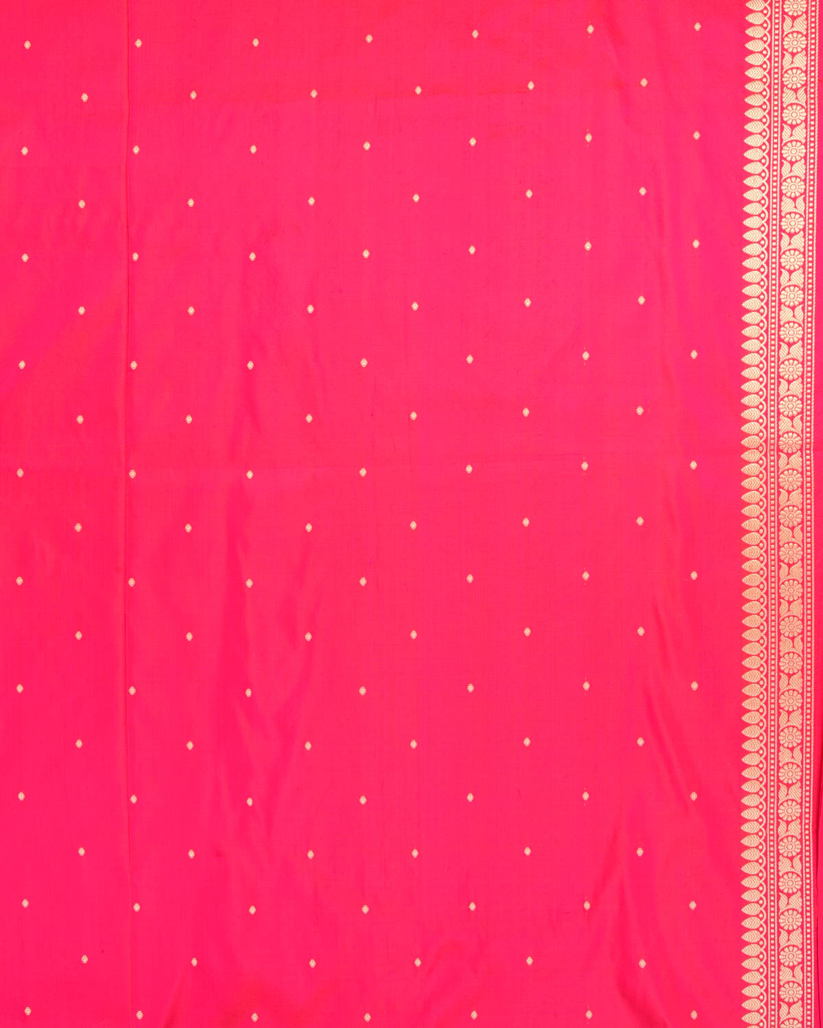 Purple Gold Zari & Resham Ornament Stripes Kadhuan Brocade Handwoven Katan Silk Banarasi Saree with Shot Pink Border Pallu-HolyWeaves