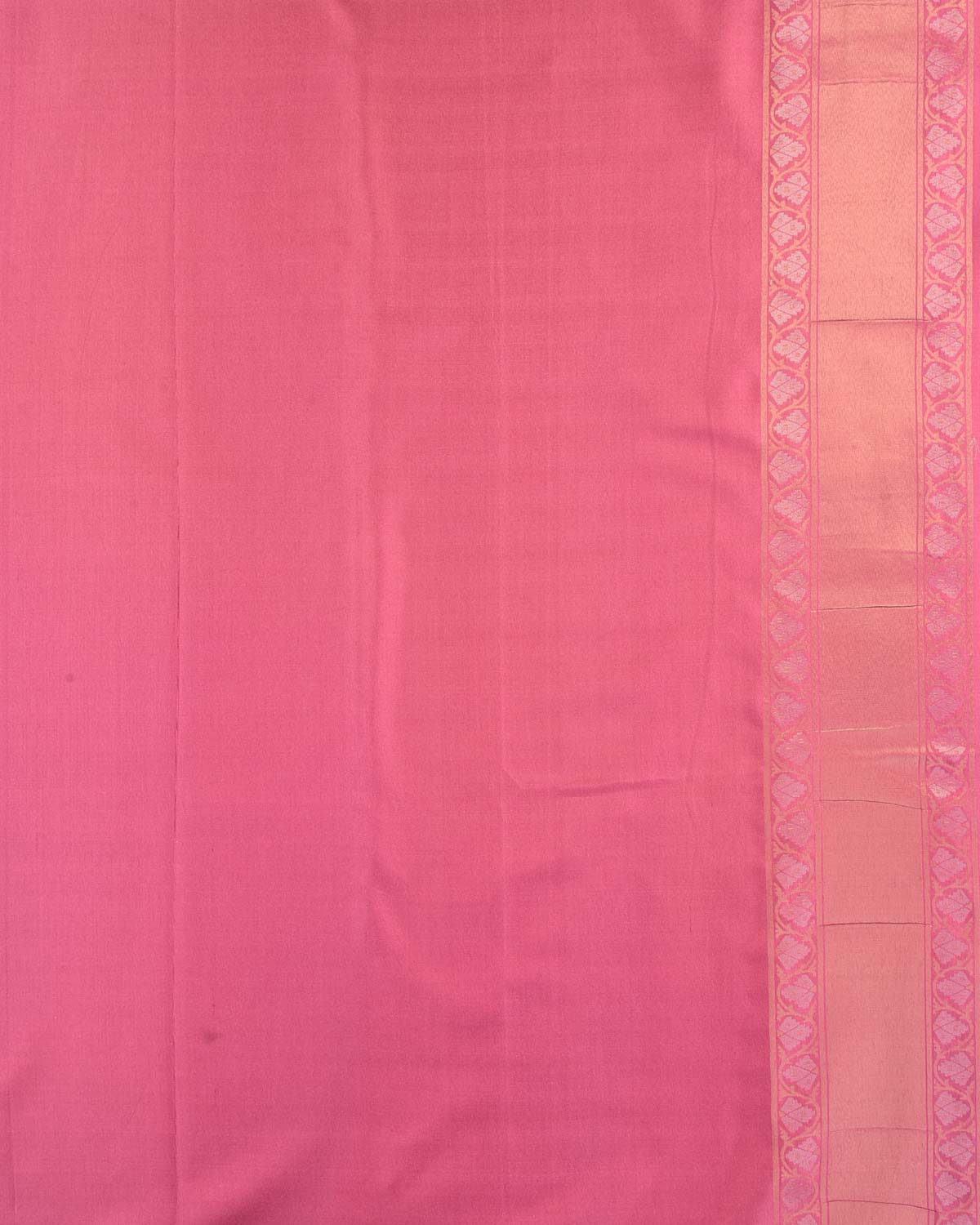 Thulian Pink Gold & Silver Metallic Zari Jaal Ektara Cutwork Brocade Handwoven Katan Silk Banarasi Saree-HolyWeaves
