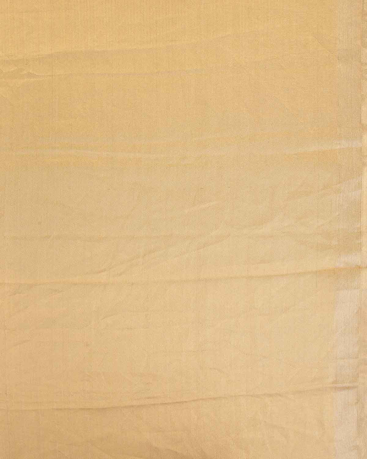 Metallic Gold Chequered Grids Brocade Handwoven Tissue Banarasi Saree-HolyWeaves