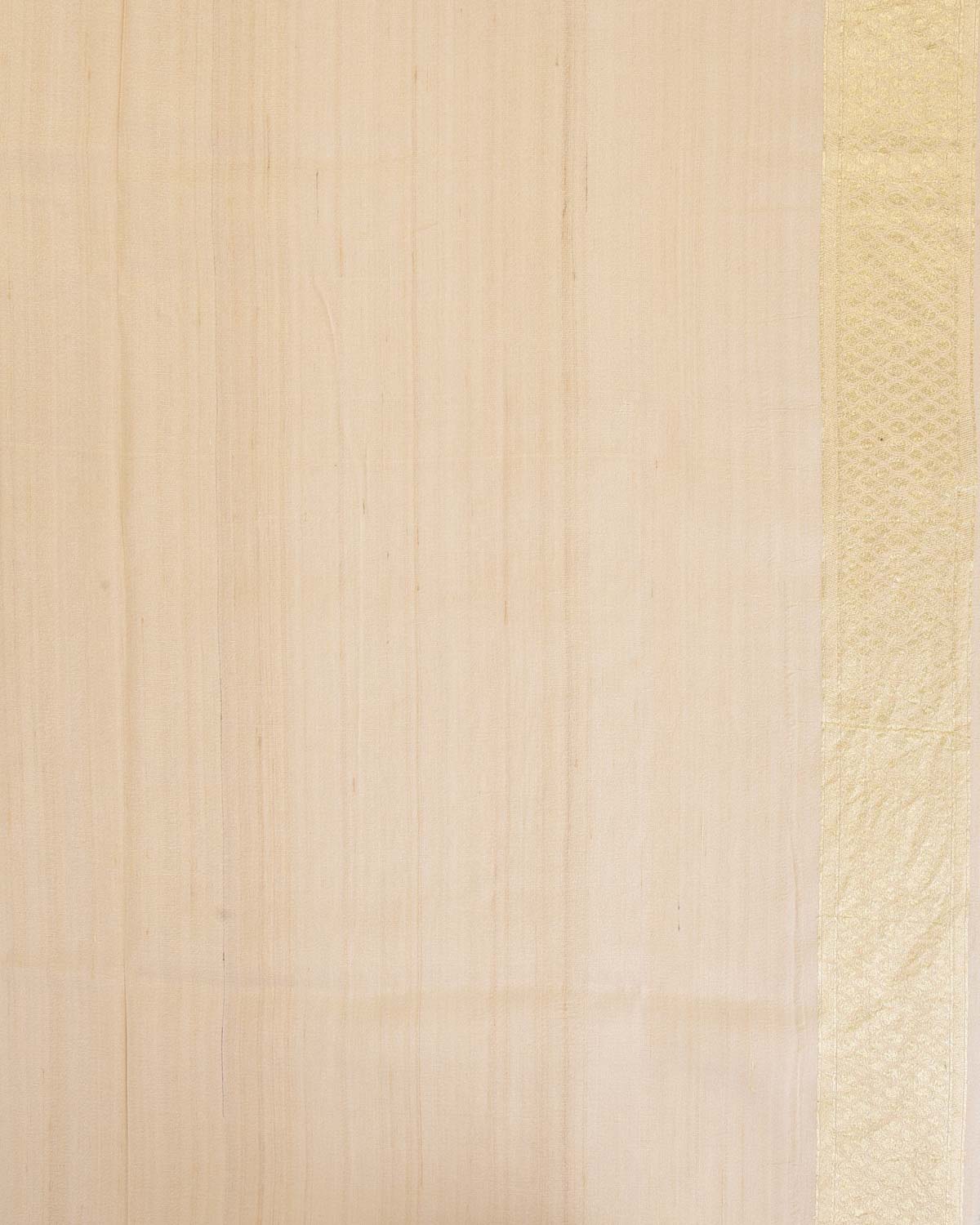 Beige Gold Zari & Meenekari Floral Jaal Cutwork Brocade Handwoven Tasar Georgette Banarasi Saree-HolyWeaves