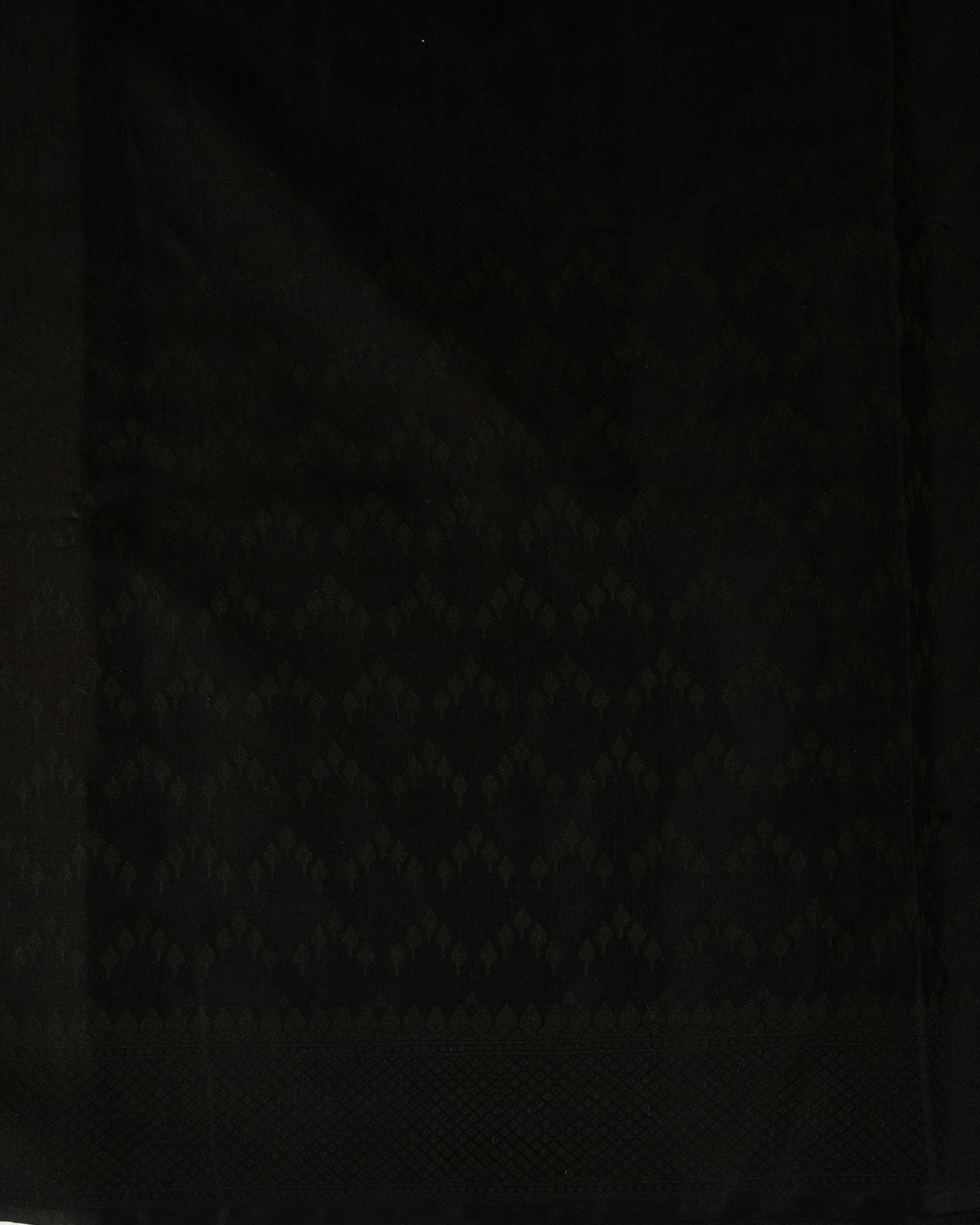 Black Self Buti Cutwork Brocade Woven Art Cotton Silk Banarasi Saree-HolyWeaves