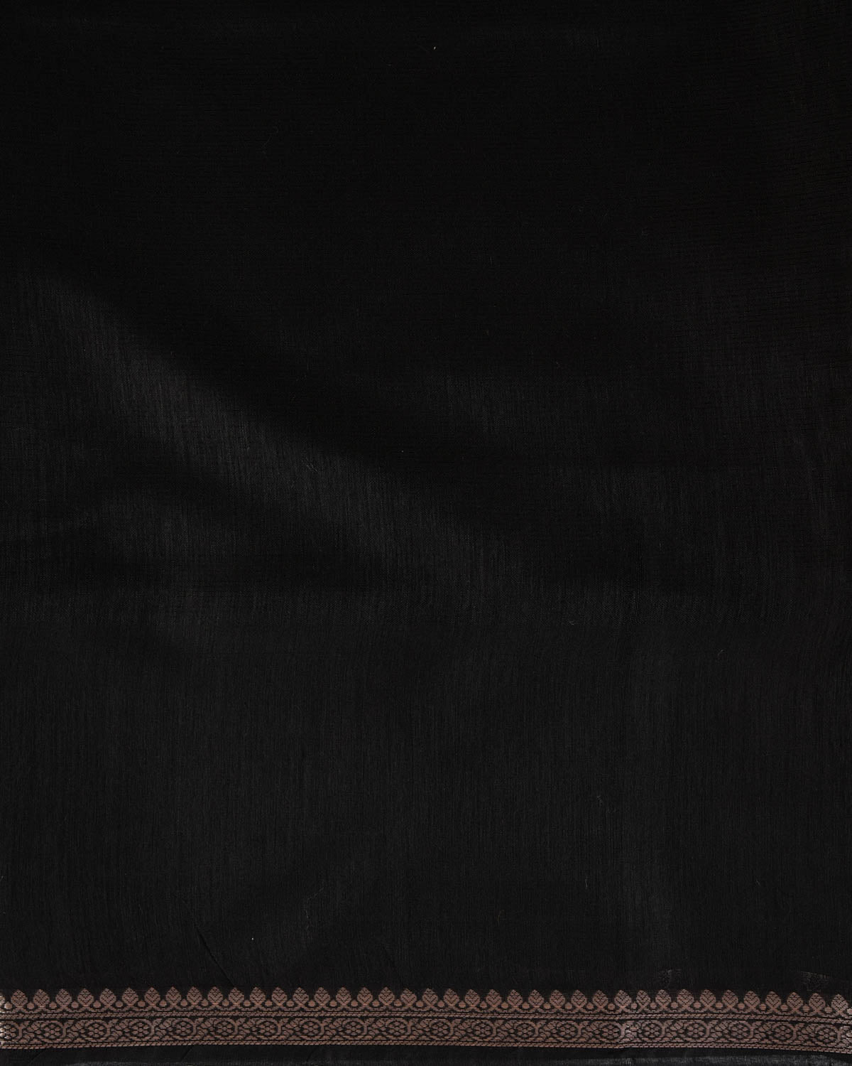 Textured Black Gold Zari Border Pallu Cutwork Brocade Woven Poly Dupion Banarasi Saree