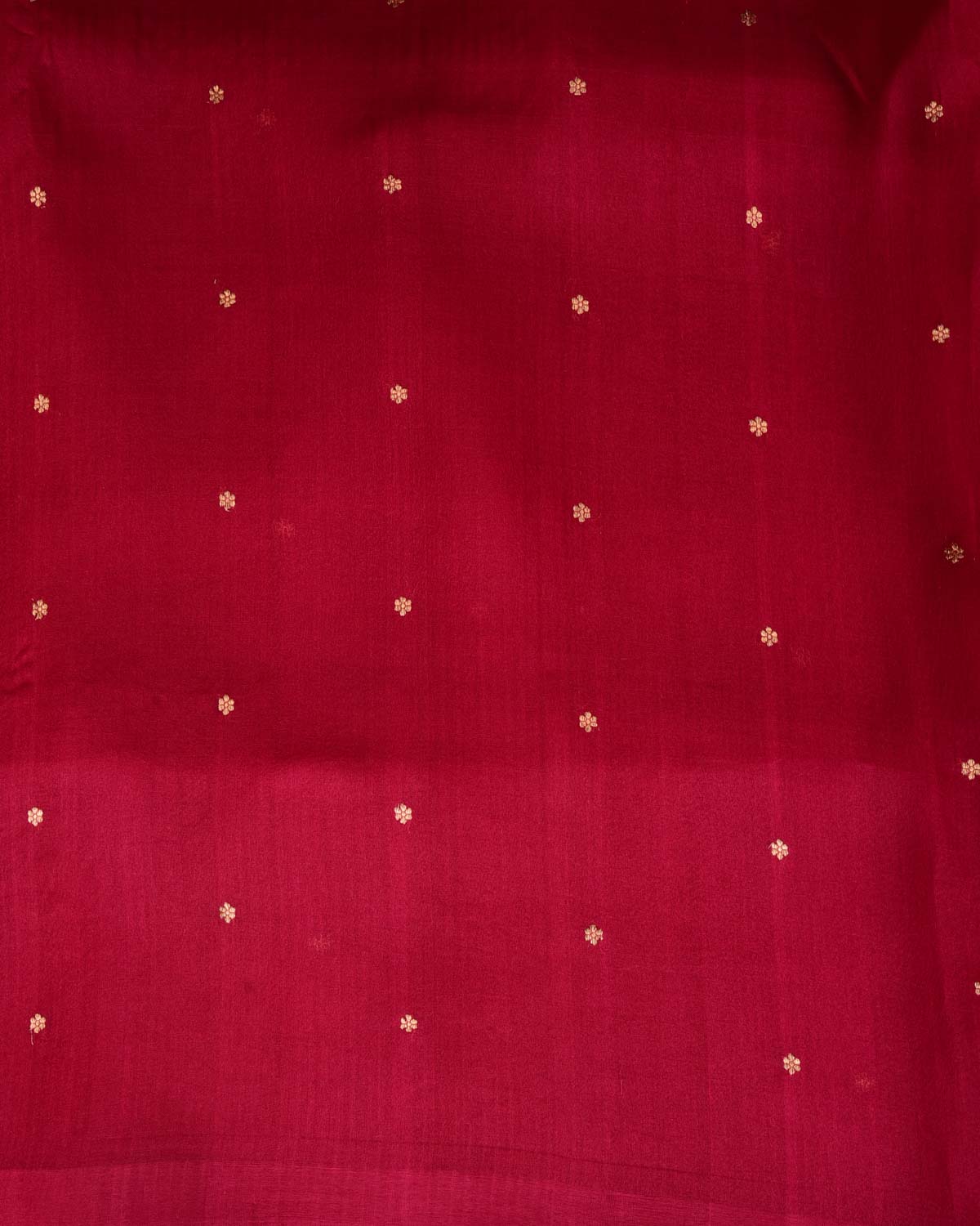 Maroon Gold Zari Buti Kadhuan Brocade Handwoven Kora Silk Banarasi Saree