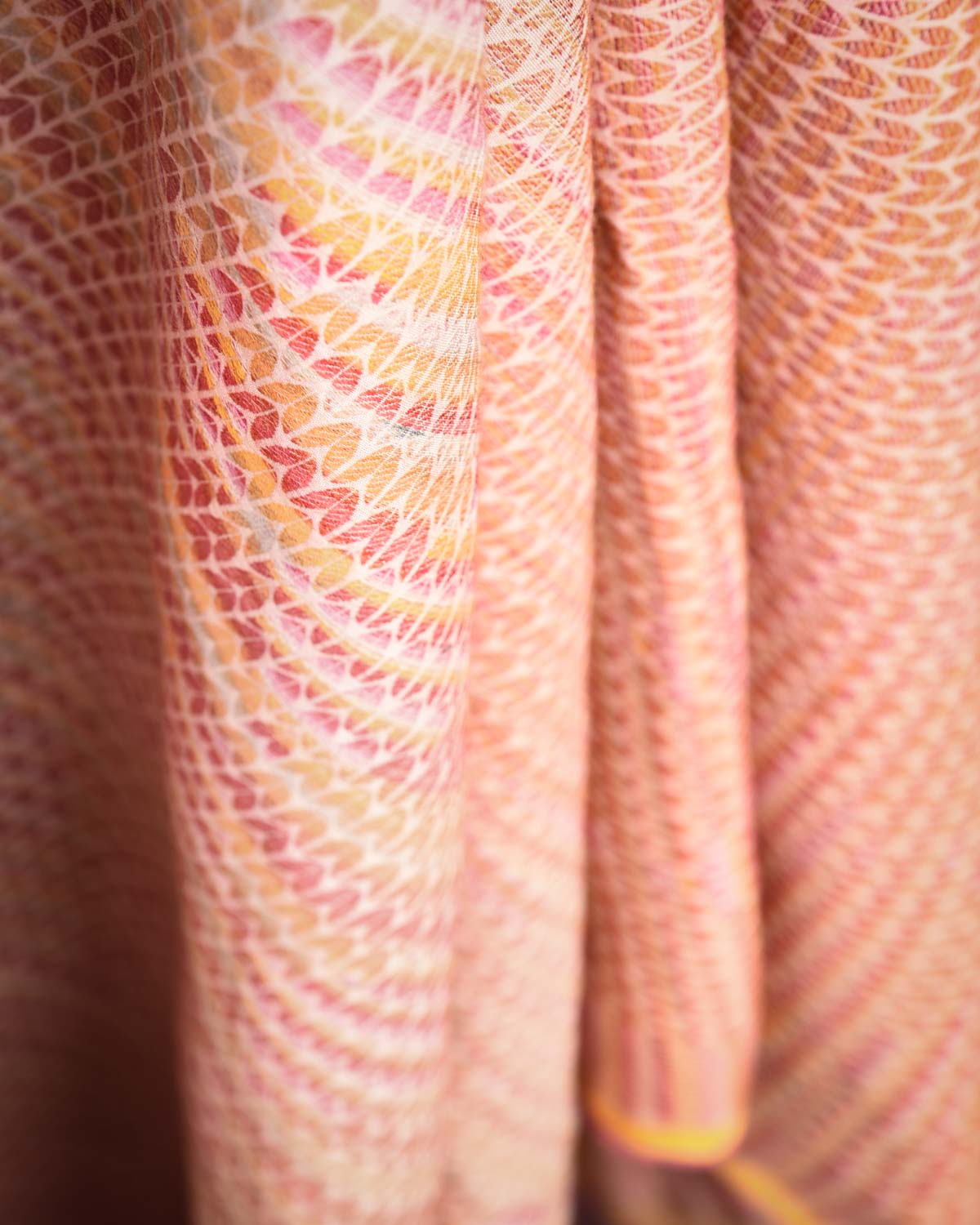 Variegated Multi-color Herringbone Brocade Handwoven Silk Wool Unisex Dress Shawl-HolyWeaves