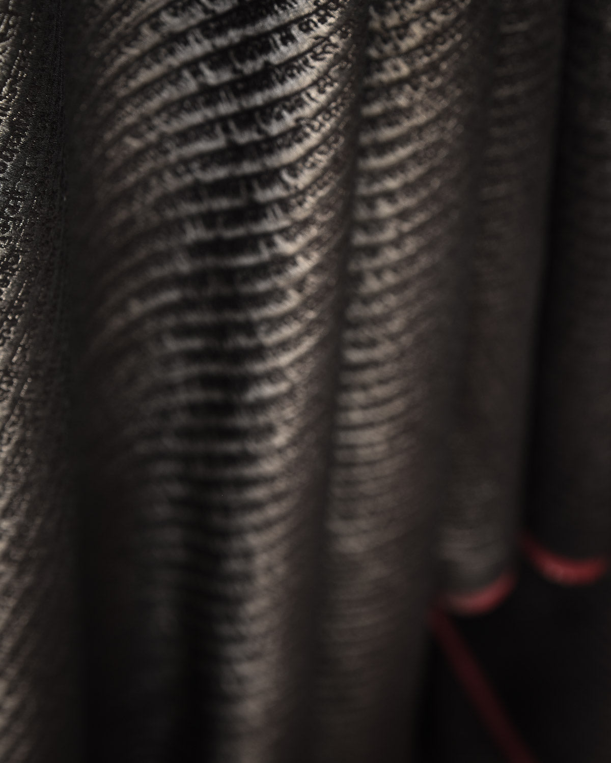 Metallic Black Silver Zari Geeta Shlok 2.47 Brocade Handwoven Silk Wool Unisex Dress Shawl-HolyWeaves