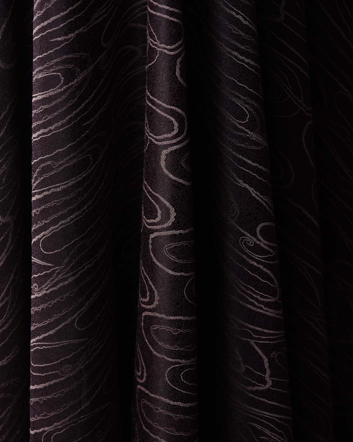 Mahogany Paisley Satin Tanchoi Handwoven Silk Wool Unisex Dress Shawl-HolyWeaves