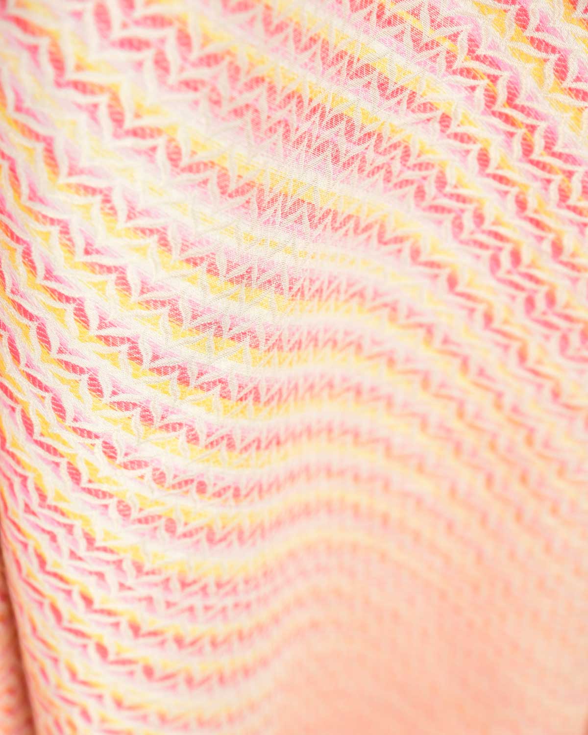 Metallic Variegated Cream Silver Zari Brocade Handwoven Silk Wool Unisex Dress Shawl-HolyWeaves