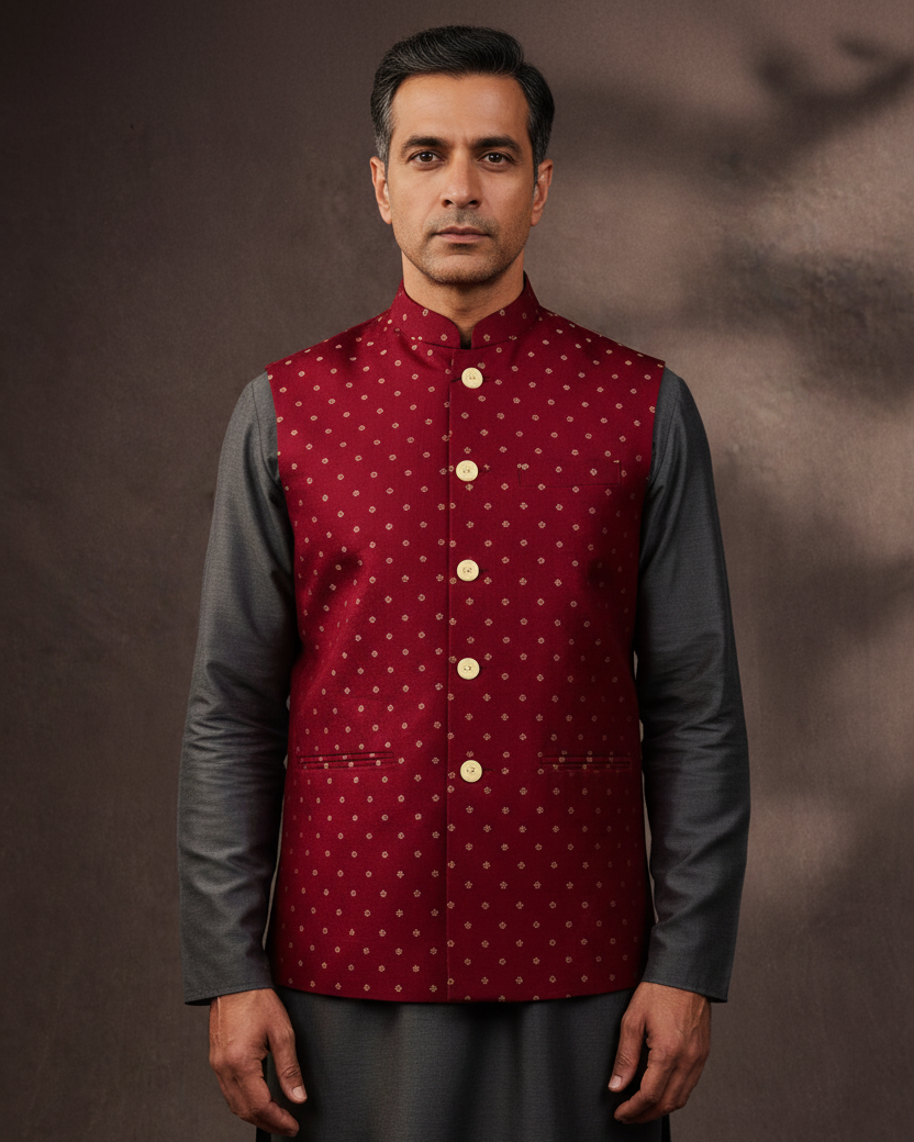 Maroon Modi Jacket — Image 2