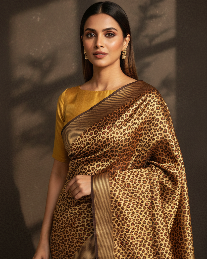 Mustard Leopard – Prettier Face, Boat Neck