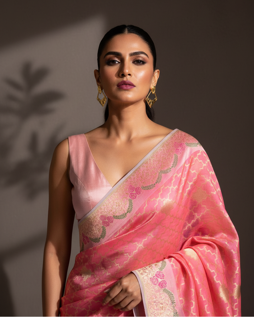 Pink Kora Silk — Image-Led Editorial
