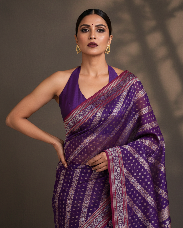Purple Nilambari – Bold Editorial